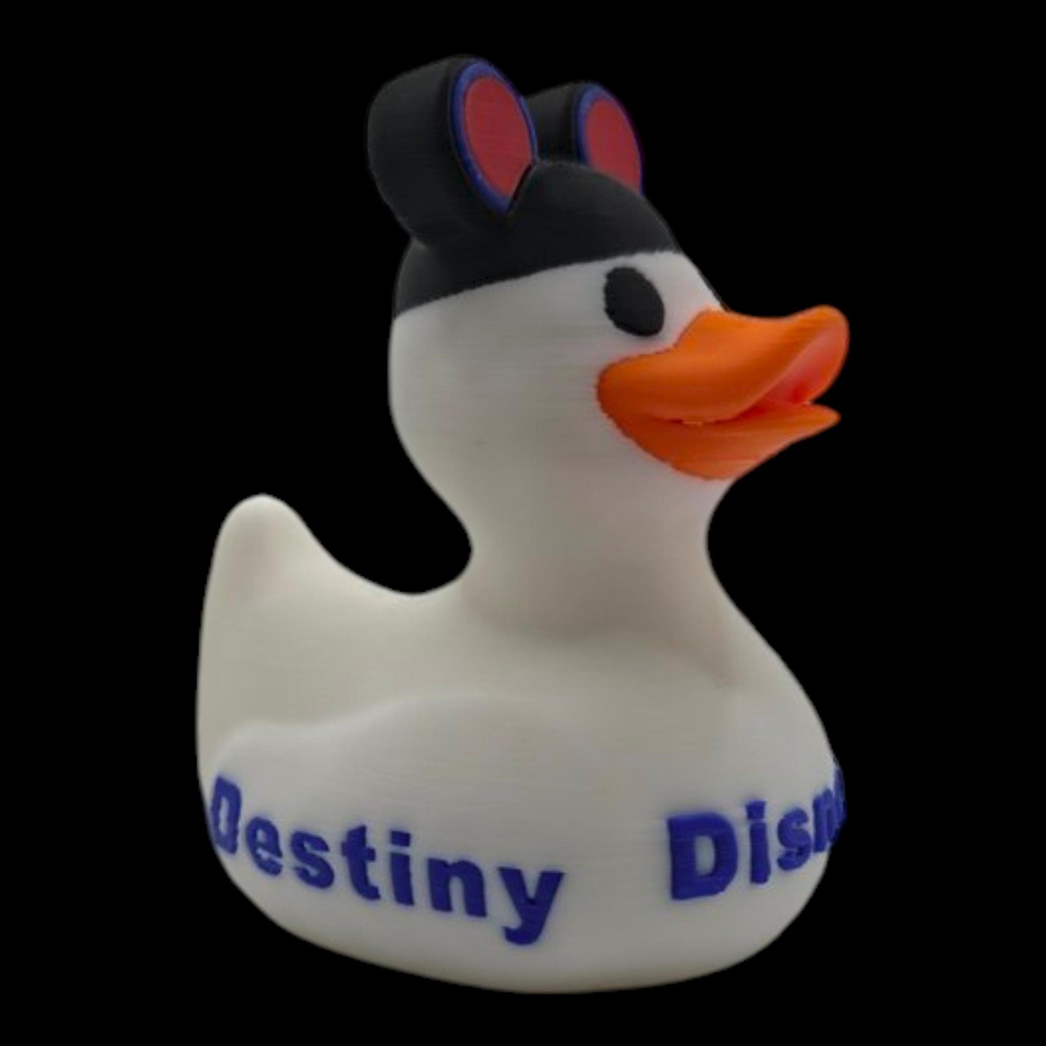 Disney Inspired Cruise Ducks White & Black, Collectible Cabin Decoration, Mickey Ears, Custom Ship Name - JM Designs