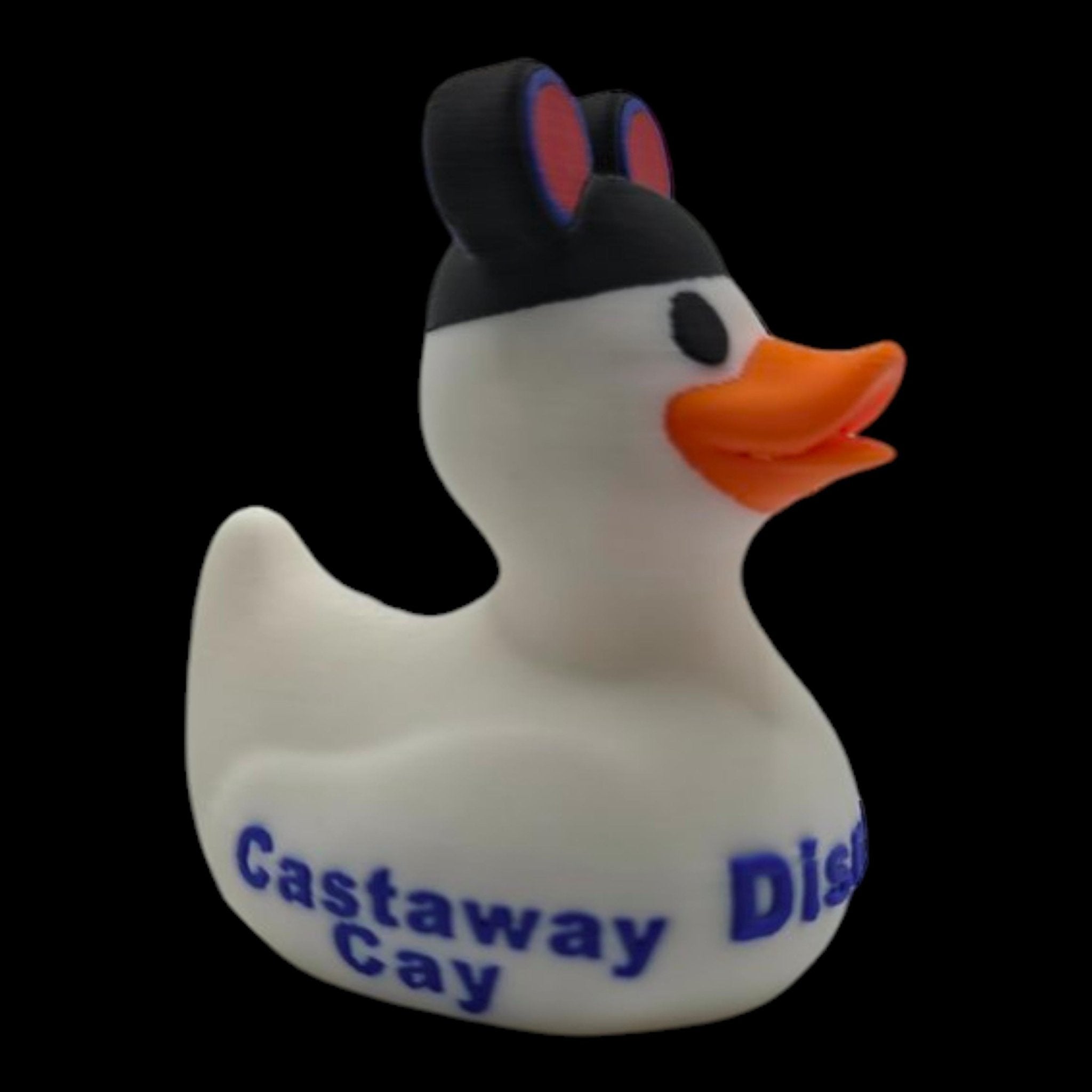 Disney Inspired Cruise Ducks White & Black, Collectible Cabin Decoration, Mickey Ears, Custom Ship Name - JM Designs