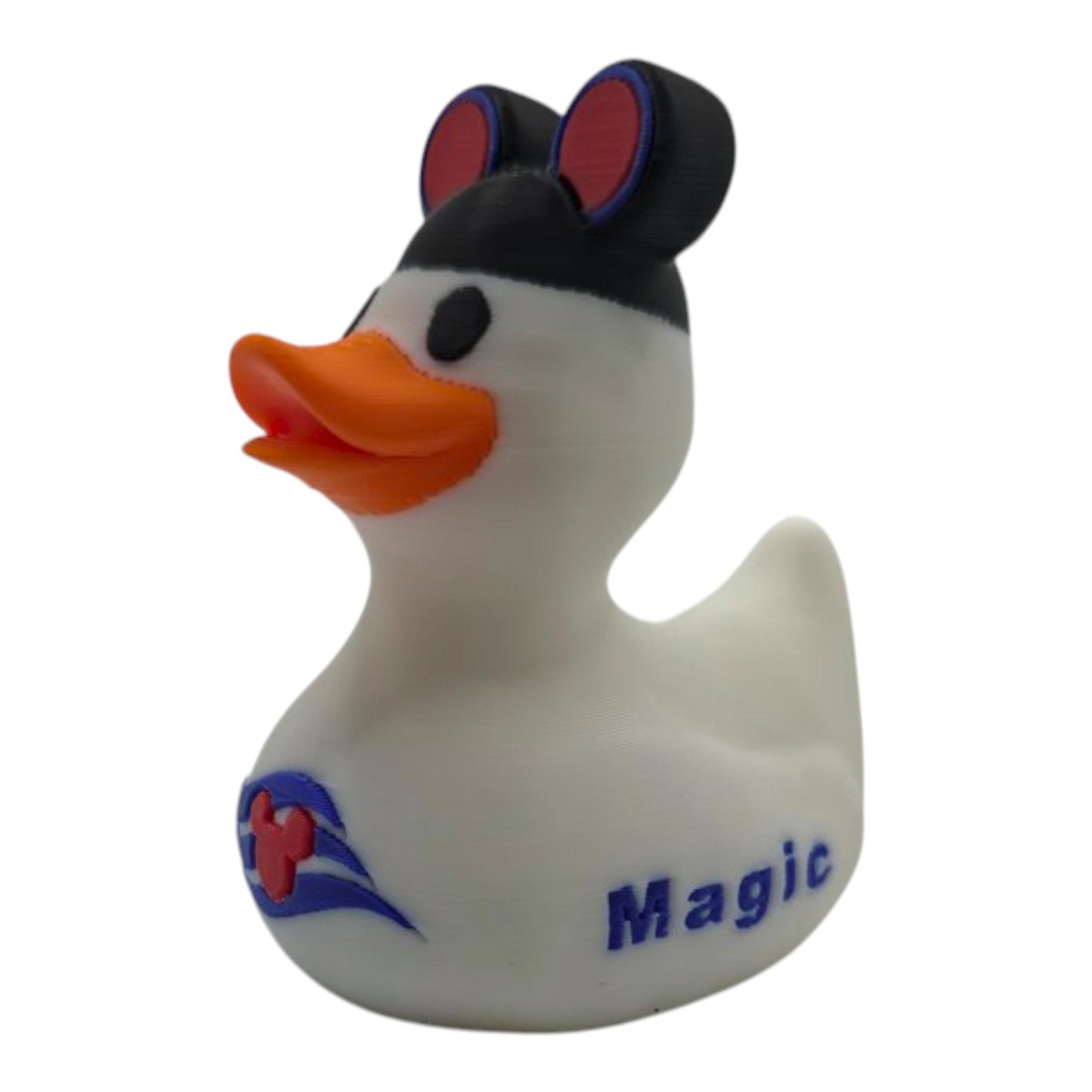 Disney Inspired Cruise Ducks White & Black, Collectible Cabin Decoration, Mickey Ears, Custom Ship Name - JM Designs