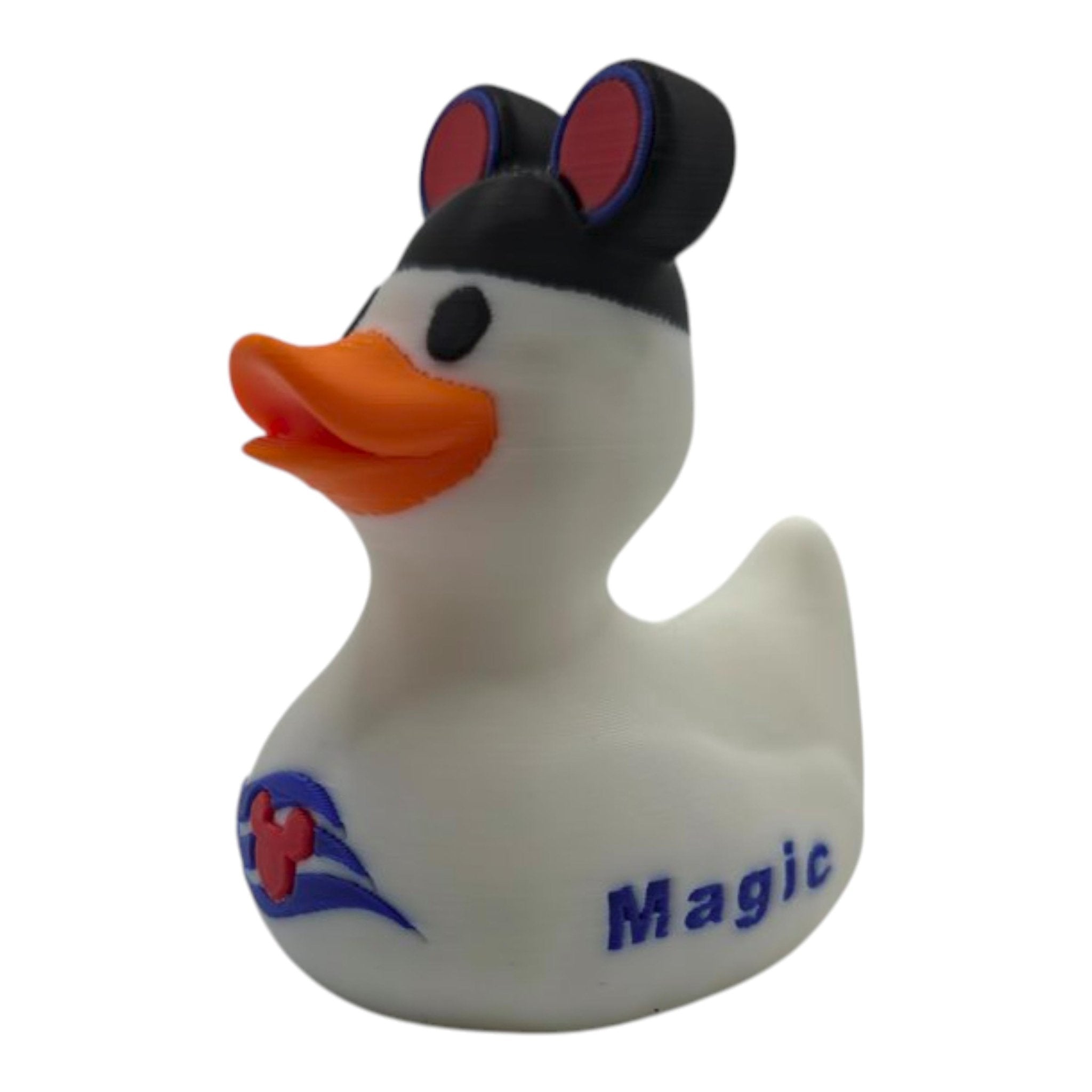 Disney Inspired Cruise Ducks White & Black, Collectible Cabin Decoration, Mickey Ears, Custom Ship Name - JM Designs