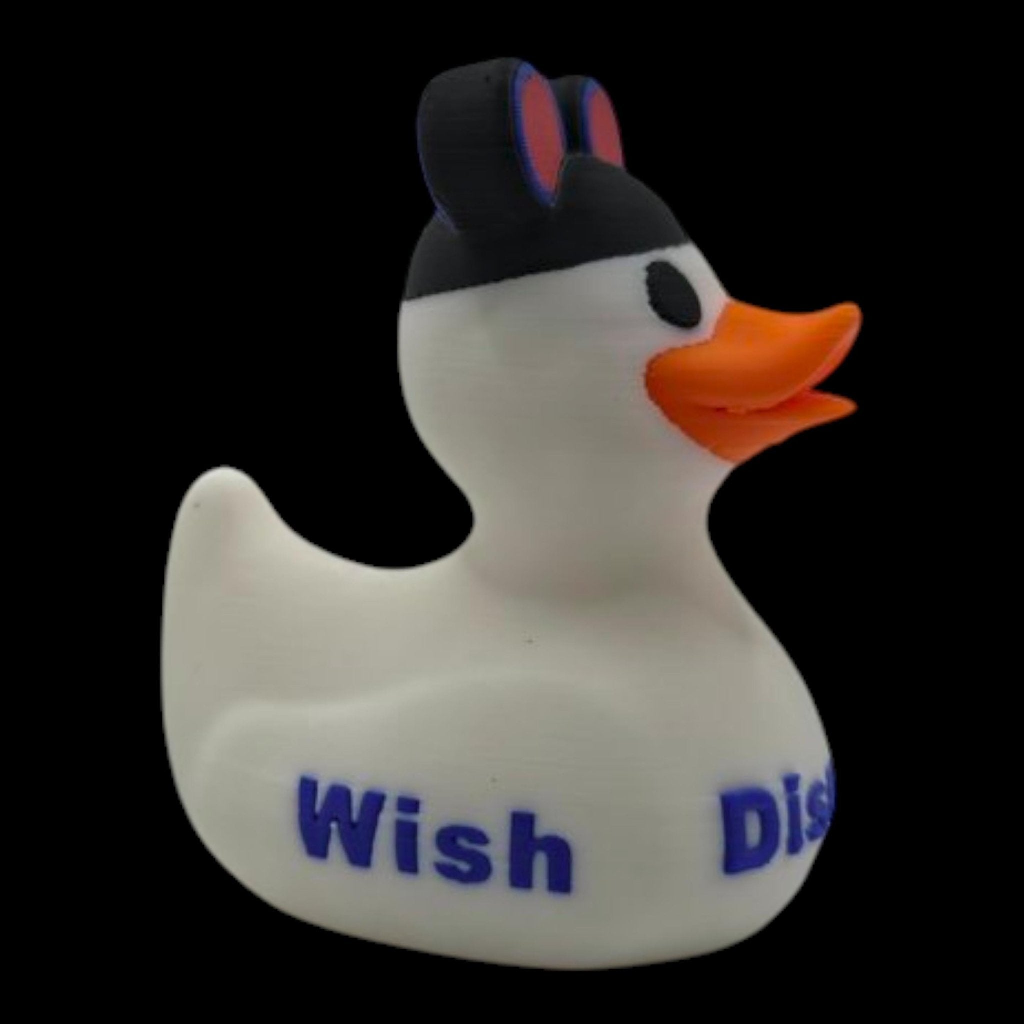 Disney Inspired Cruise Ducks White & Black, Collectible Cabin Decoration, Mickey Ears, Custom Ship Name - JM Designs