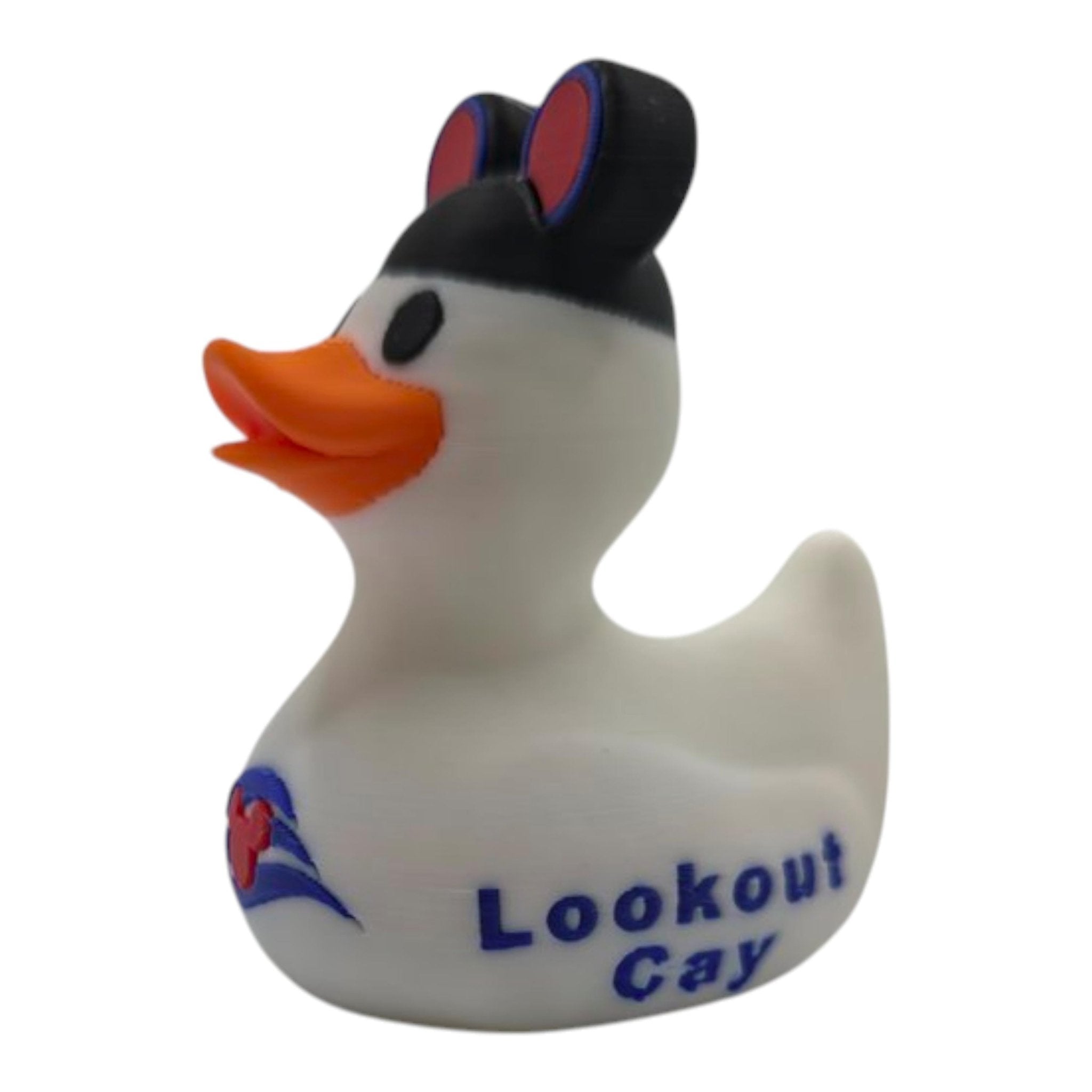 Disney Inspired Cruise Ducks White & Black, Collectible Cabin Decoration, Mickey Ears, Custom Ship Name - JM Designs