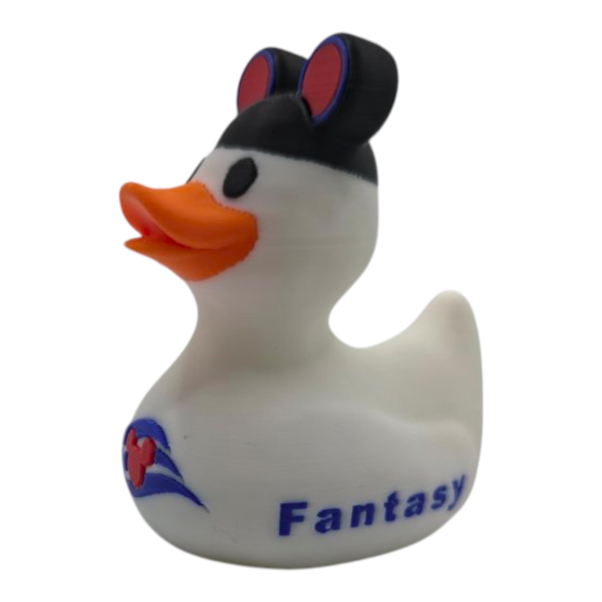 Disney Inspired Cruise Ducks White & Black, Collectible Cabin Decoration, Mickey Ears, Custom Ship Name - JM Designs