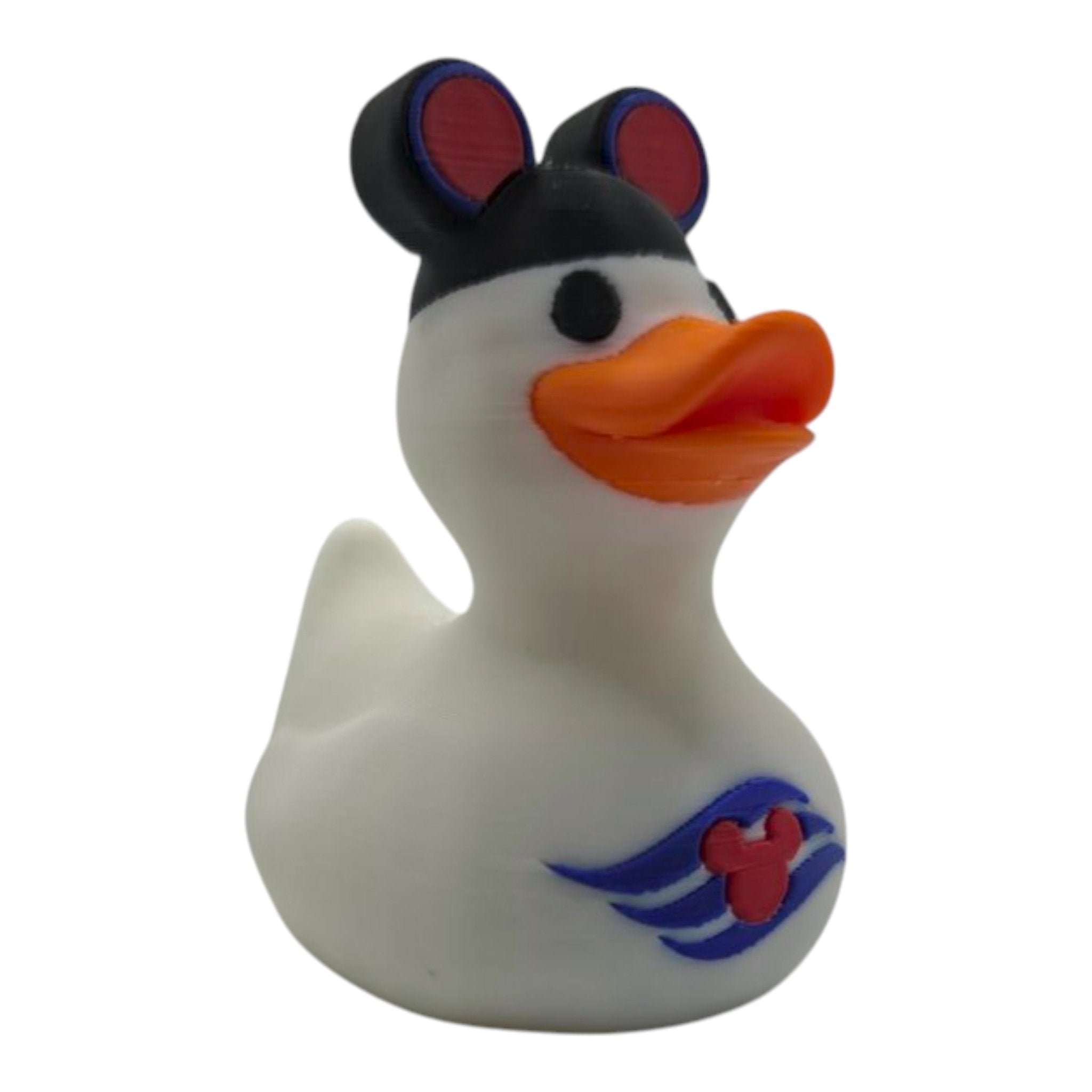 Disney Inspired Cruise Ducks White & Black, Collectible Cabin Decoration, Mickey Ears, Custom Ship Name - JM Designs