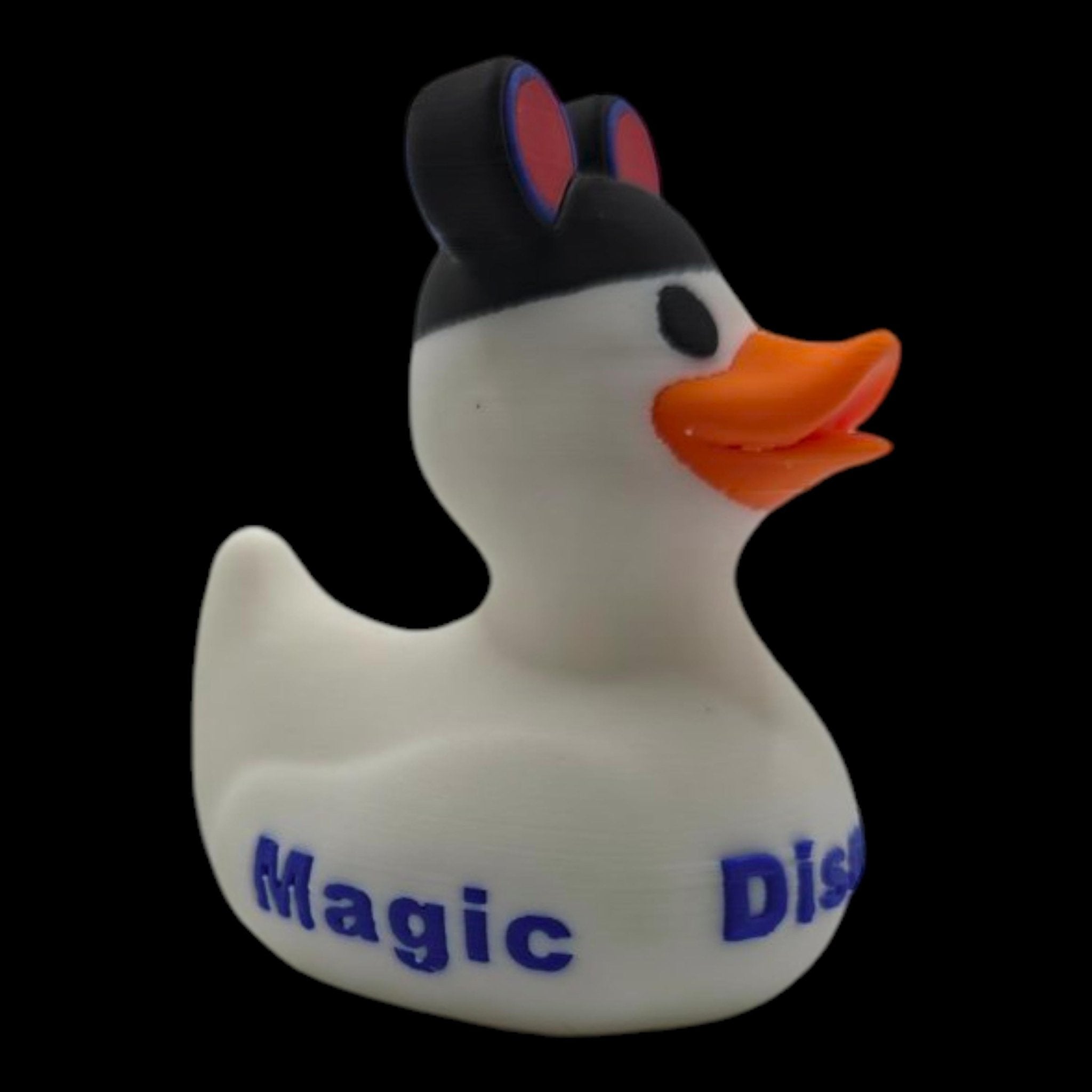 Disney Inspired Cruise Ducks White & Black, Collectible Cabin Decoration, Mickey Ears, Custom Ship Name - JM Designs