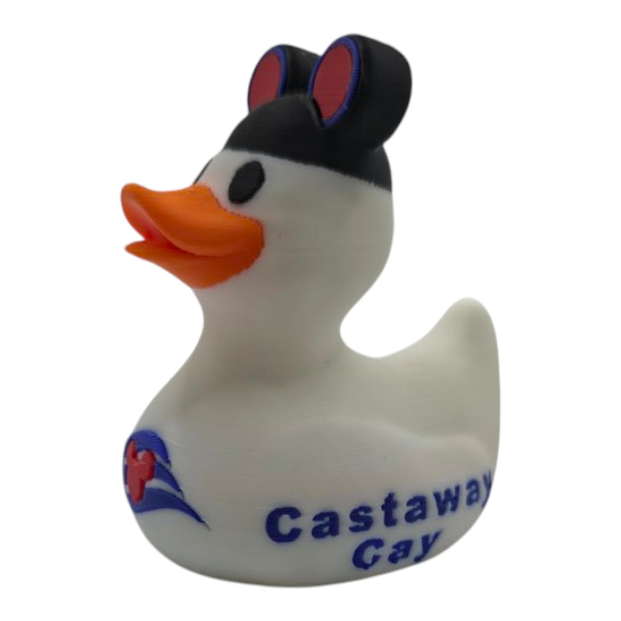 Disney Inspired Cruise Ducks White & Black, Collectible Cabin Decoration, Mickey Ears, Custom Ship Name - JM Designs