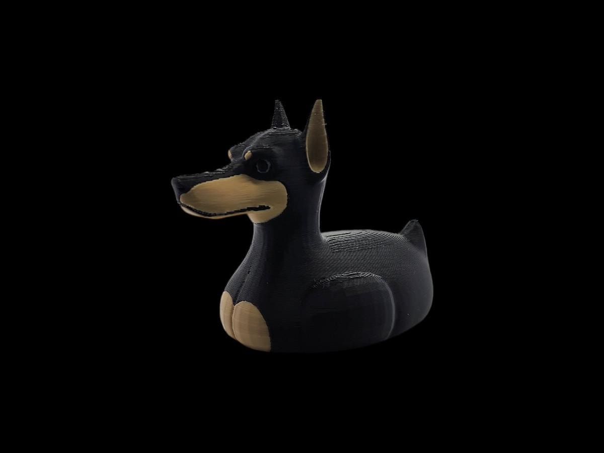 Doberman Duck Jeep Ducking Collection Jeep Dog Lovers Collectible Black Tan Duck Desk Cruise Decor - JM Designs