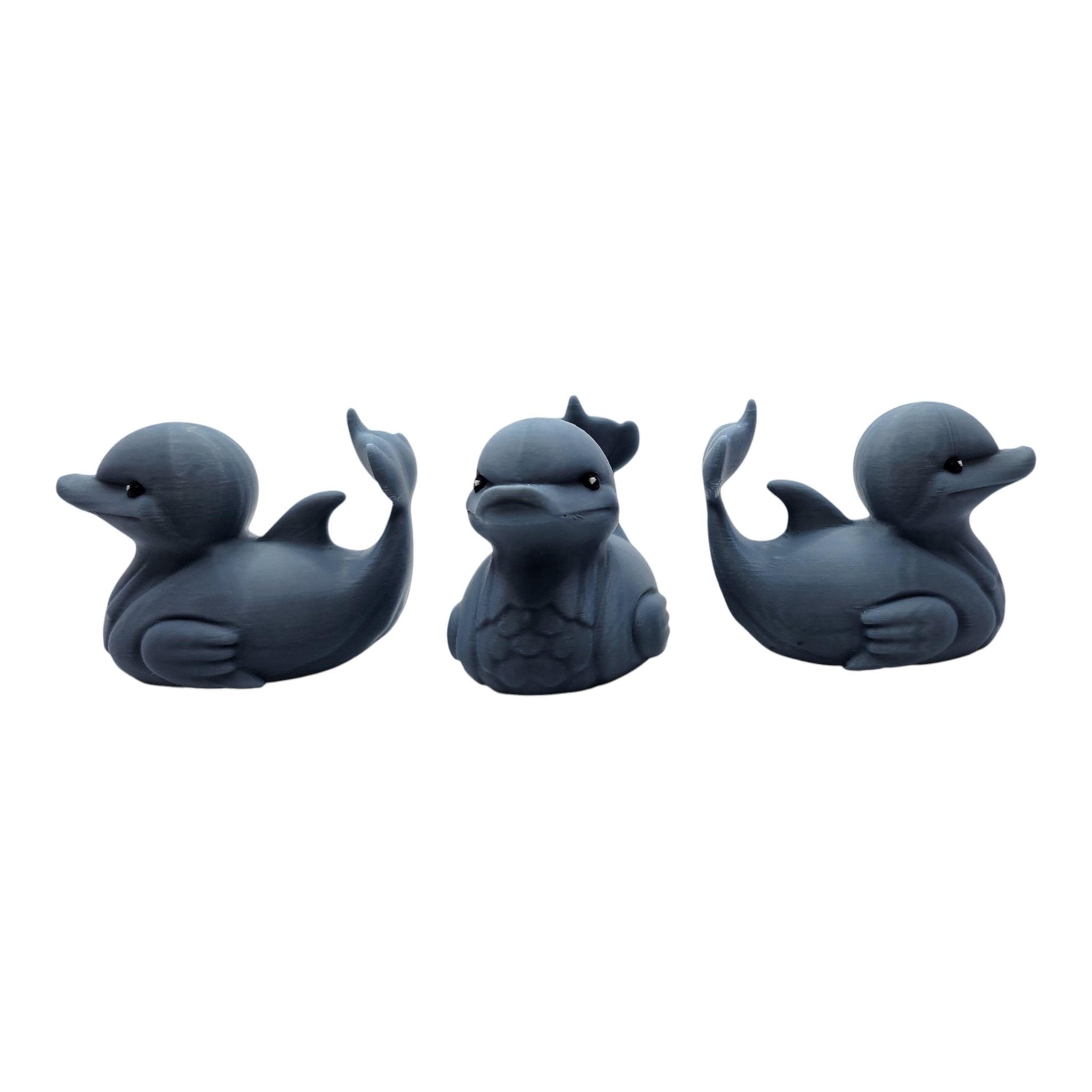Dolphin Duck Animal Decoration Unique Novelty Item Gray Sculpture Artistic - JM Designs
