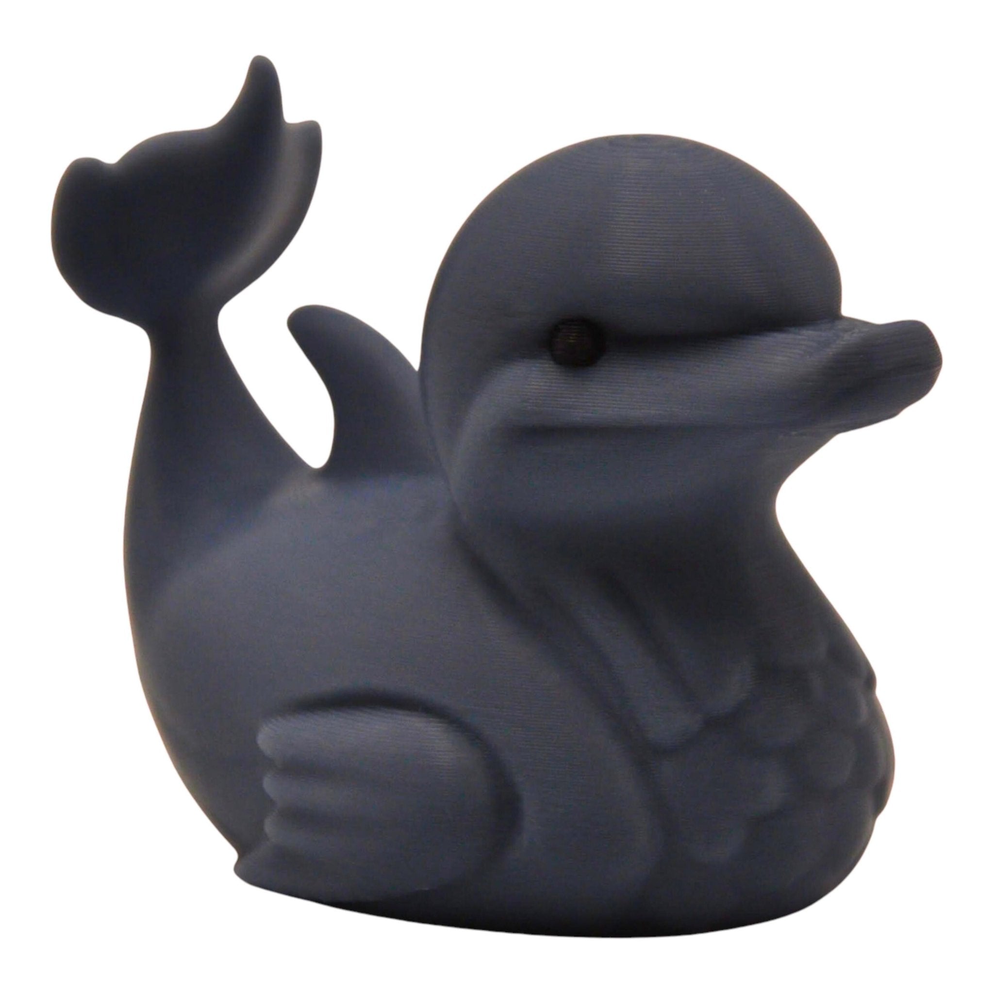 Dolphin Duck Animal Decoration Unique Novelty Item Gray Sculpture Artistic - JM Designs