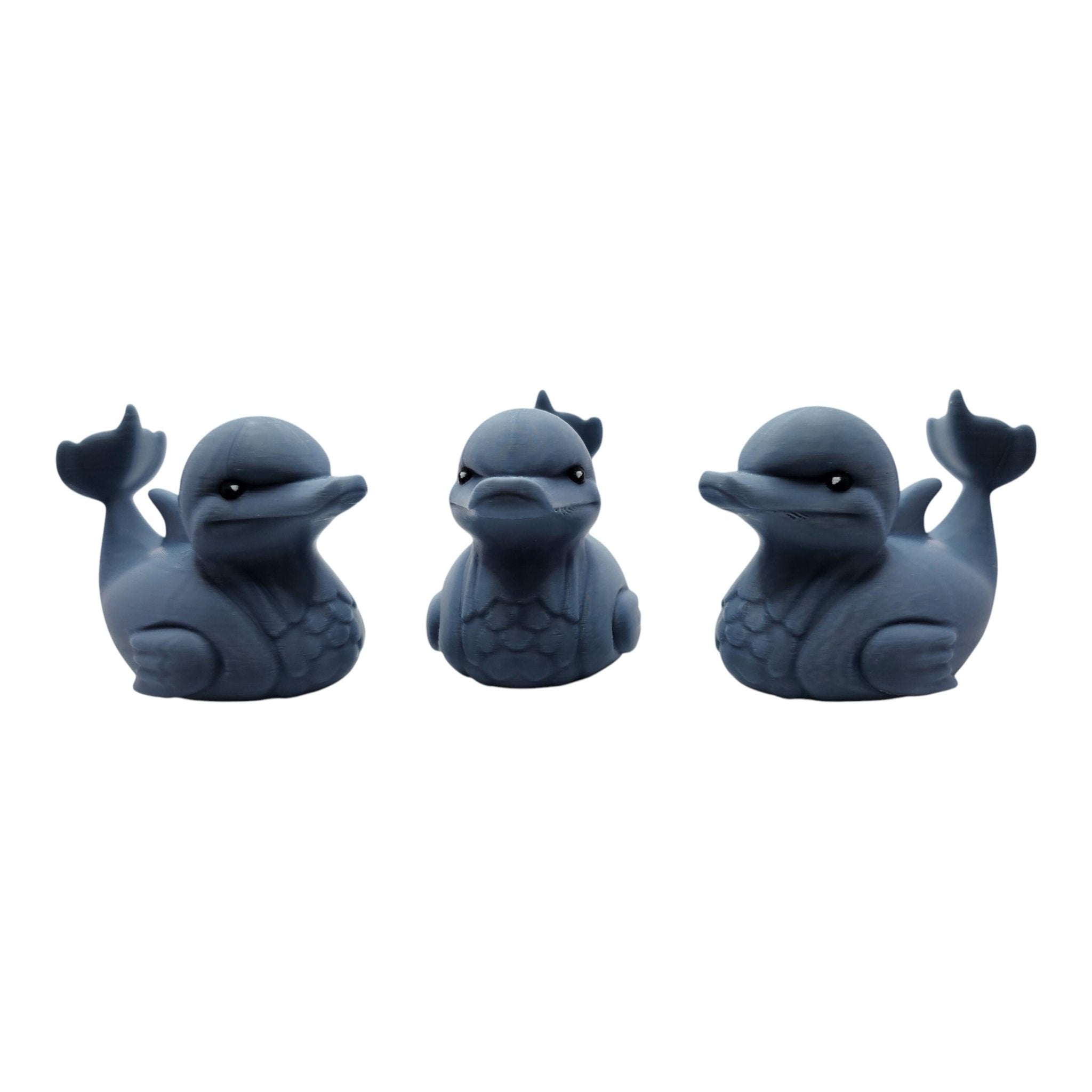 Dolphin Duck Animal Decoration Unique Novelty Item Gray Sculpture Artistic - JM Designs