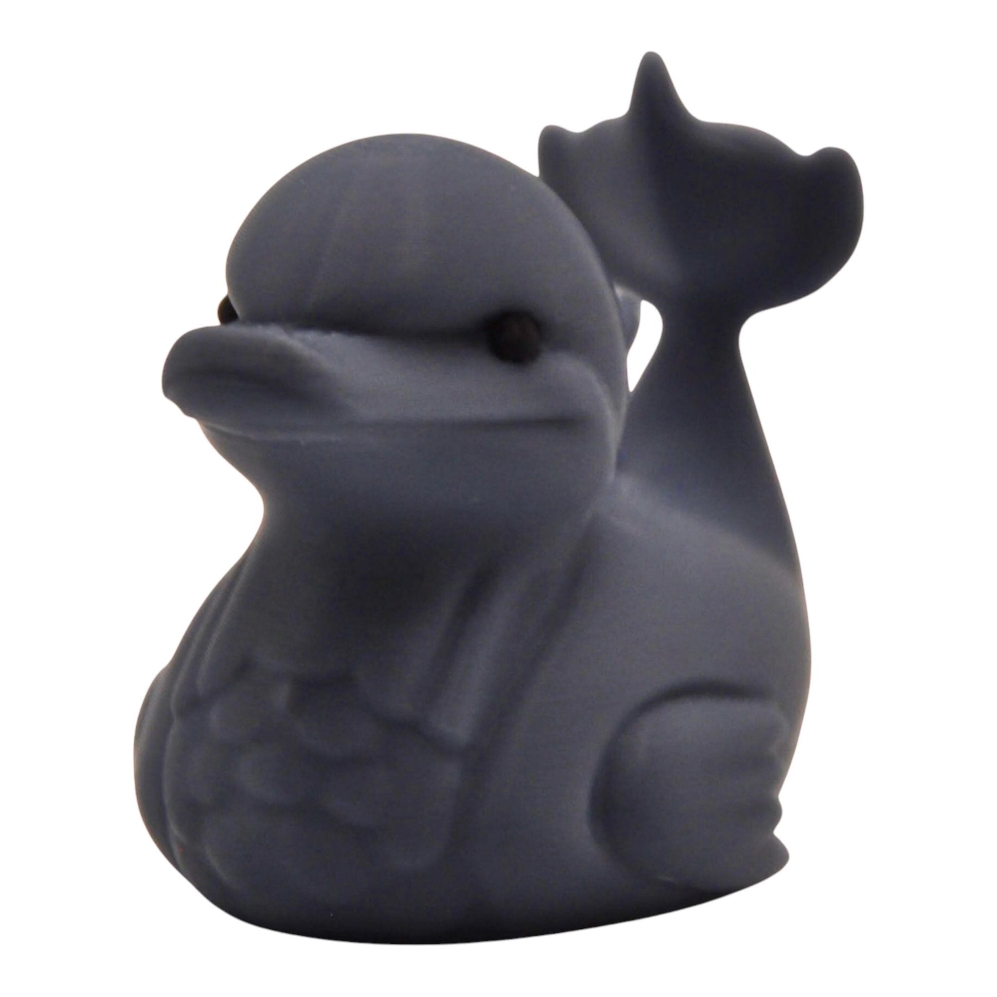 Dolphin Duck Animal Decoration Unique Novelty Item Gray Sculpture Artistic - JM Designs