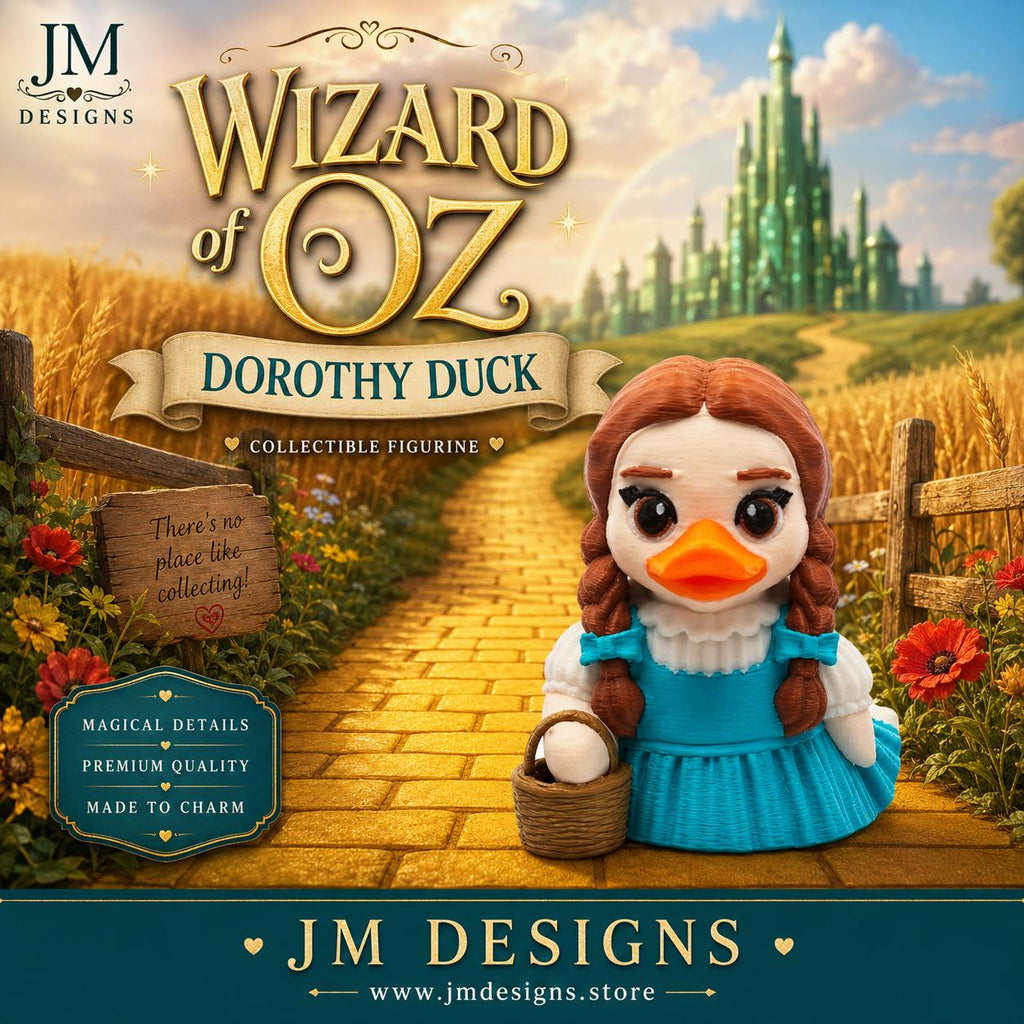 Dorothy Inspired Duck Shelf Decoration Desk Display Item Collection Movie Character Figurine Set Emerald City - JM Designs