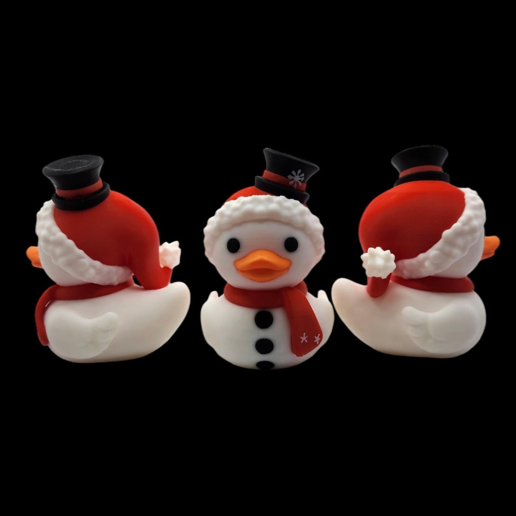 Duck Snowman Figure, Adorable Holiday Decoration for Christmas Decor - JM Designs