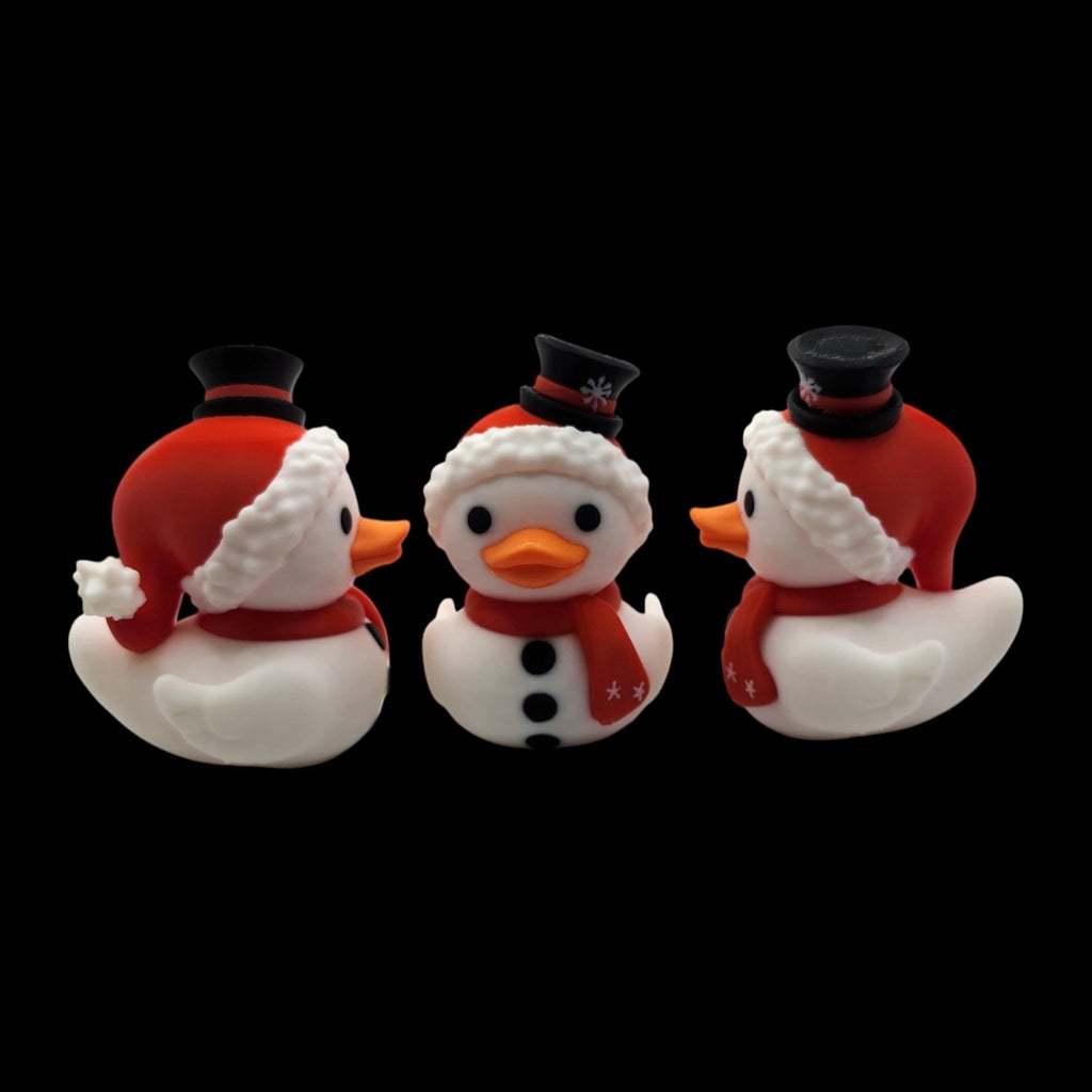 Duck Snowman Figure, Adorable Holiday Decoration for Christmas Decor - JM Designs