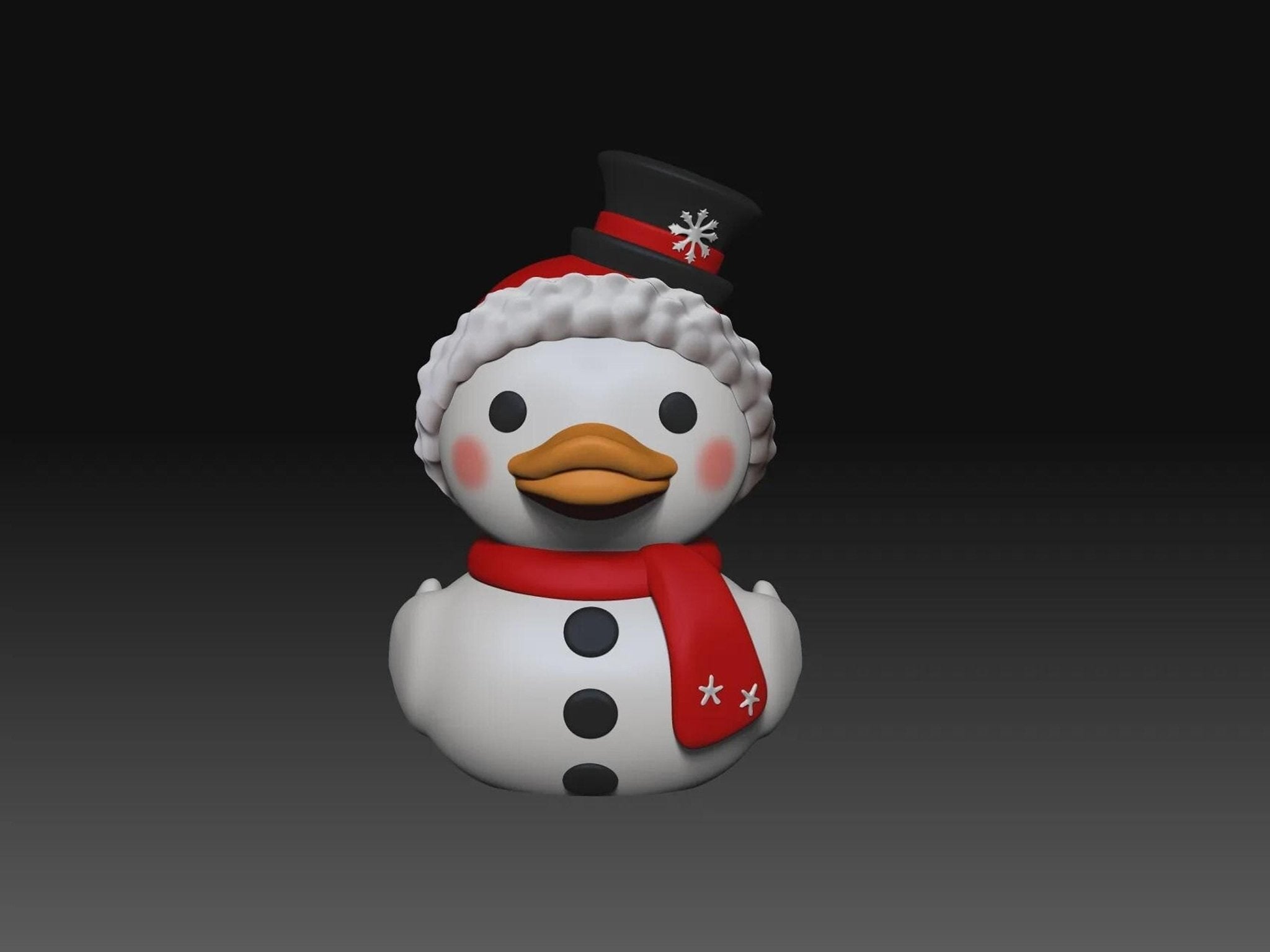 Duck Snowman Figure, Adorable Holiday Decoration for Christmas Decor - JM Designs