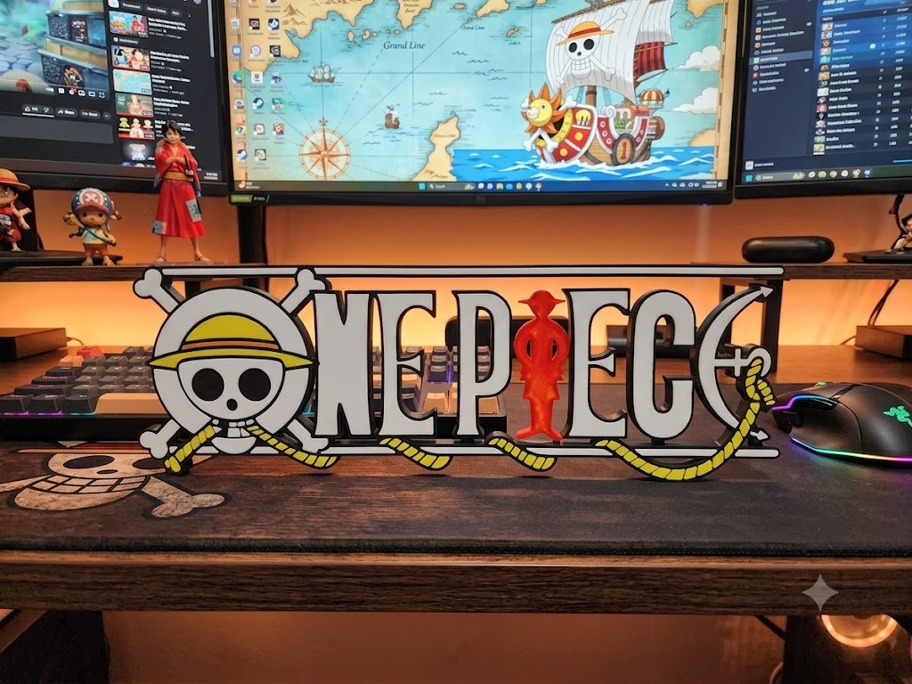 One Piece Logo 3D Printed Wall Art / Desk Sign
