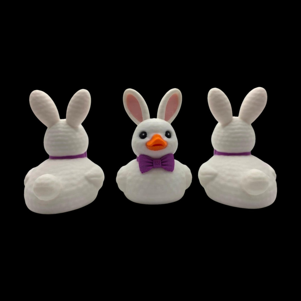 Easter Bunny Duck 2 Color to Choose Desk Accessory Car Figurine White Character Whimsical - JM Designs