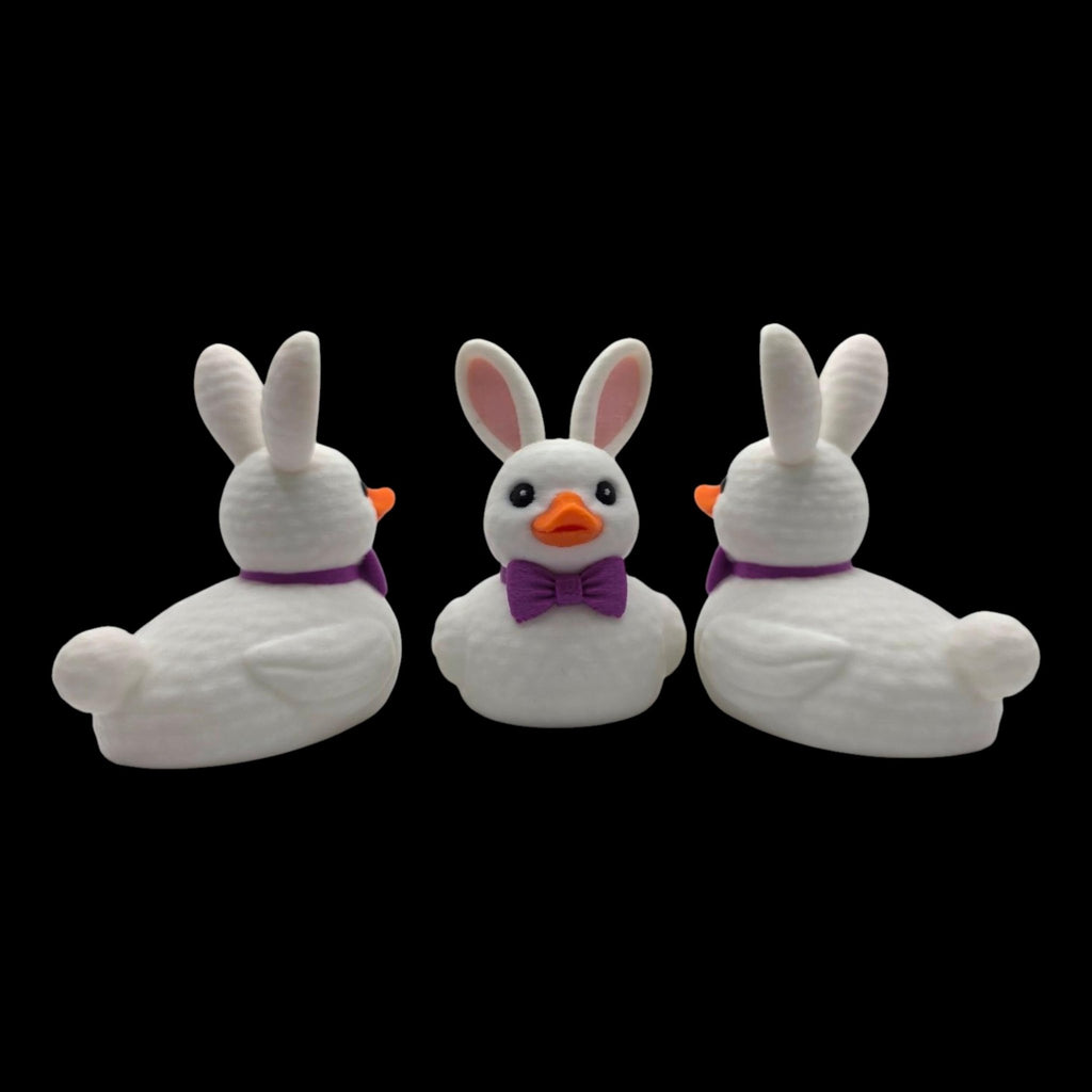 Easter Bunny Duck 2 Color to Choose Desk Accessory Car Figurine White Character Whimsical - JM Designs