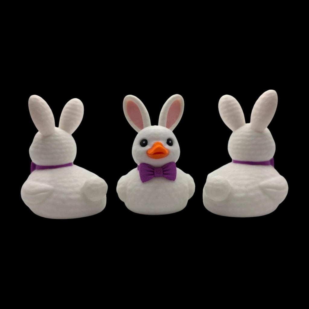 Easter Bunny Duck 2 Color to Choose Desk Accessory Car Figurine White Character Whimsical - JM Designs