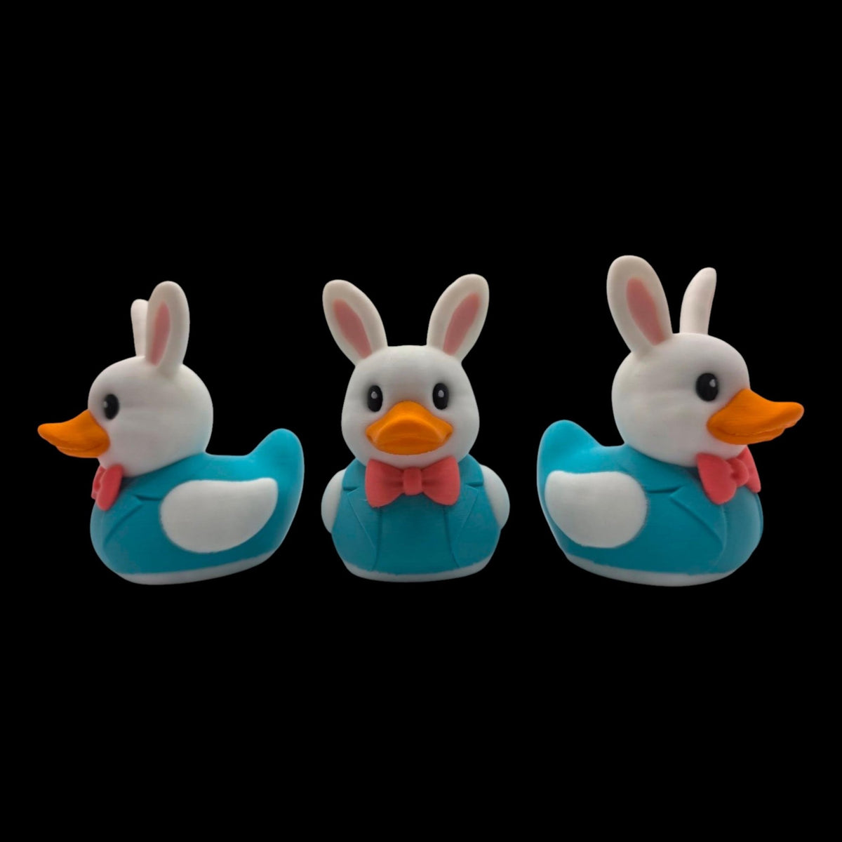 Easter Bunny Duck Dashboard Decoration Desk Accessory Car Figurine Teal Character Whimsical - JM Designs