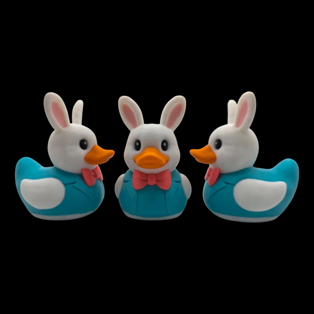 Easter Bunny Duck Dashboard Decoration Desk Accessory Car Figurine Teal Character Whimsical - JM Designs
