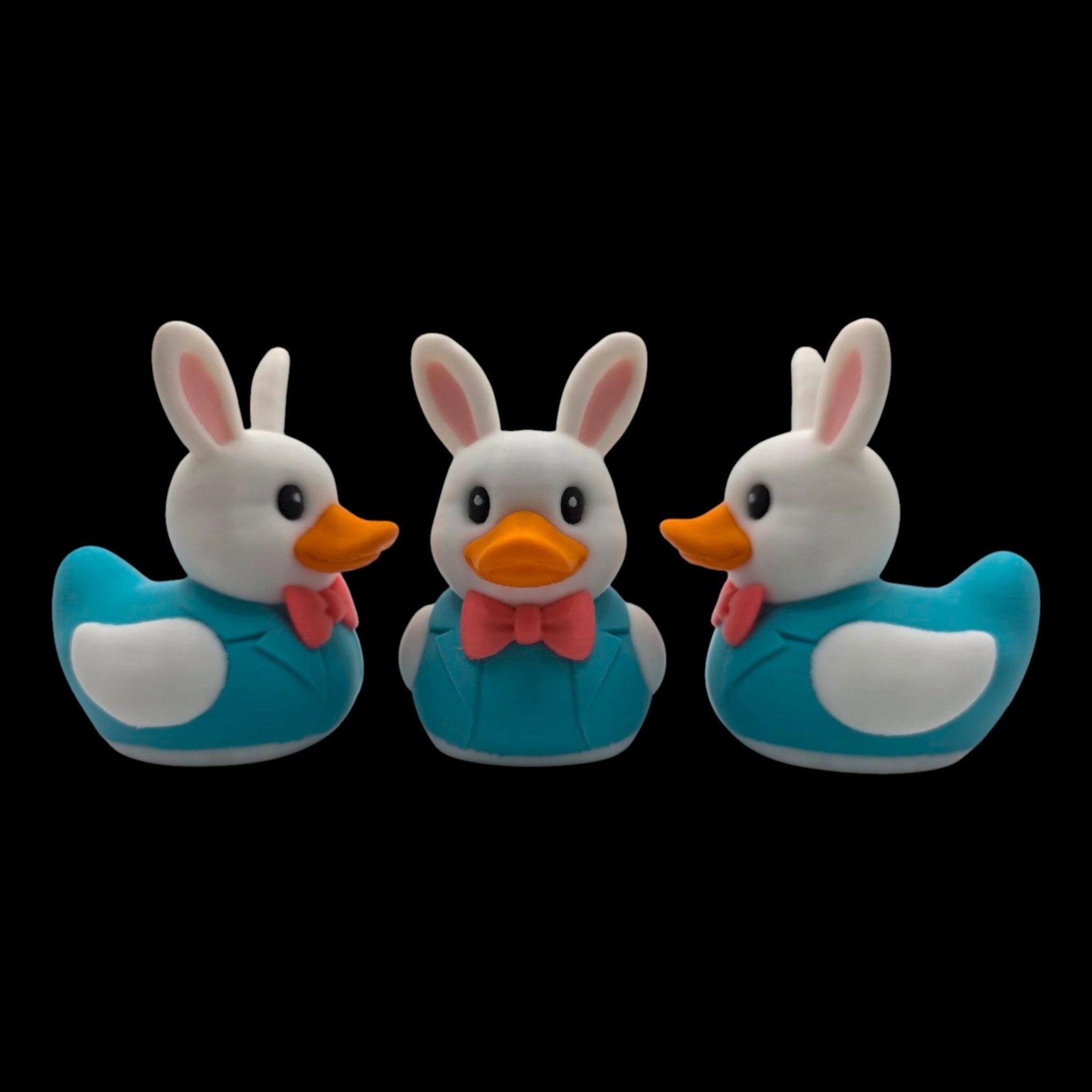 Easter Bunny Duck Dashboard Decoration Desk Accessory Car Figurine Teal Character Whimsical - JM Designs