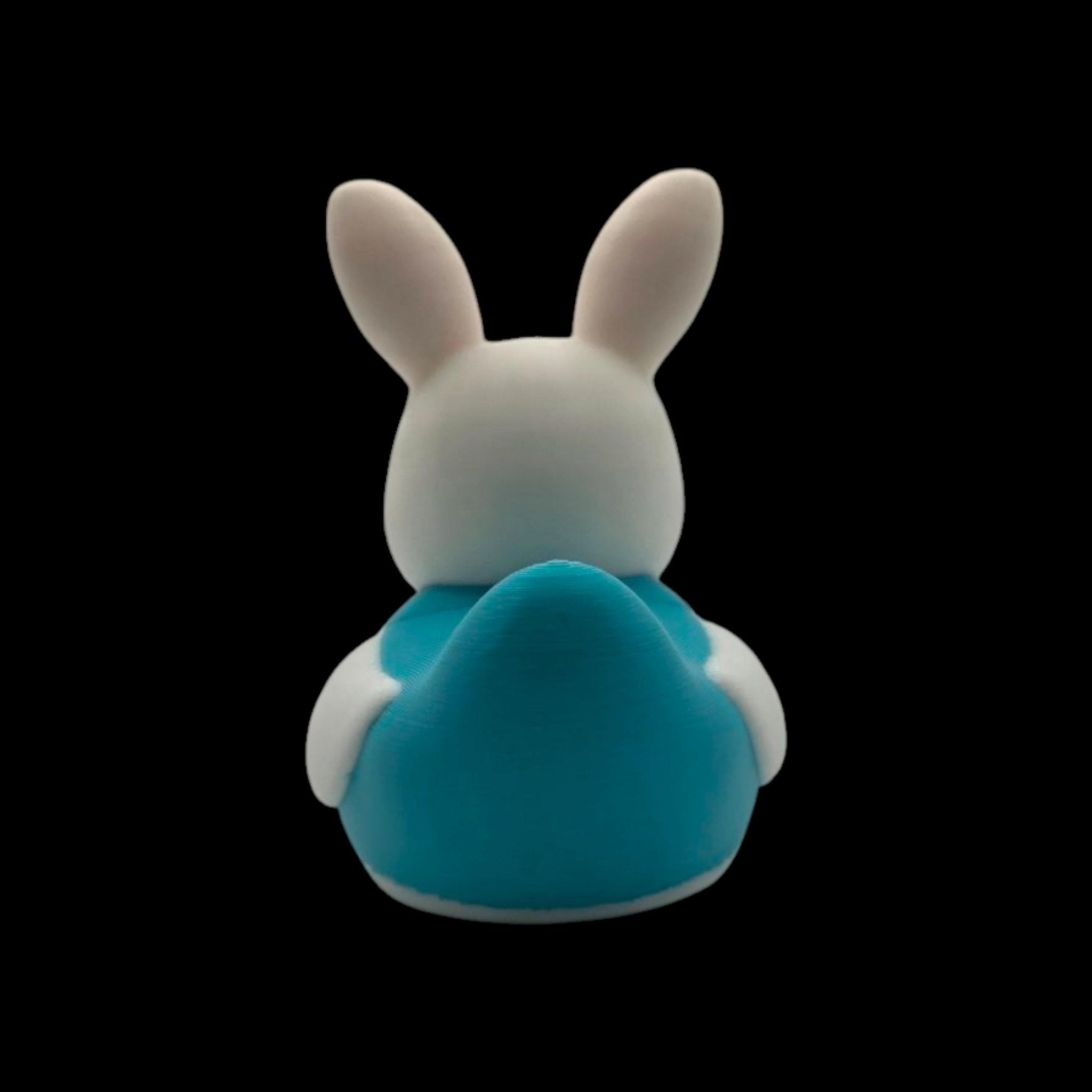 Easter Bunny Duck Dashboard Decoration Desk Accessory Car Figurine Teal Character Whimsical - JM Designs