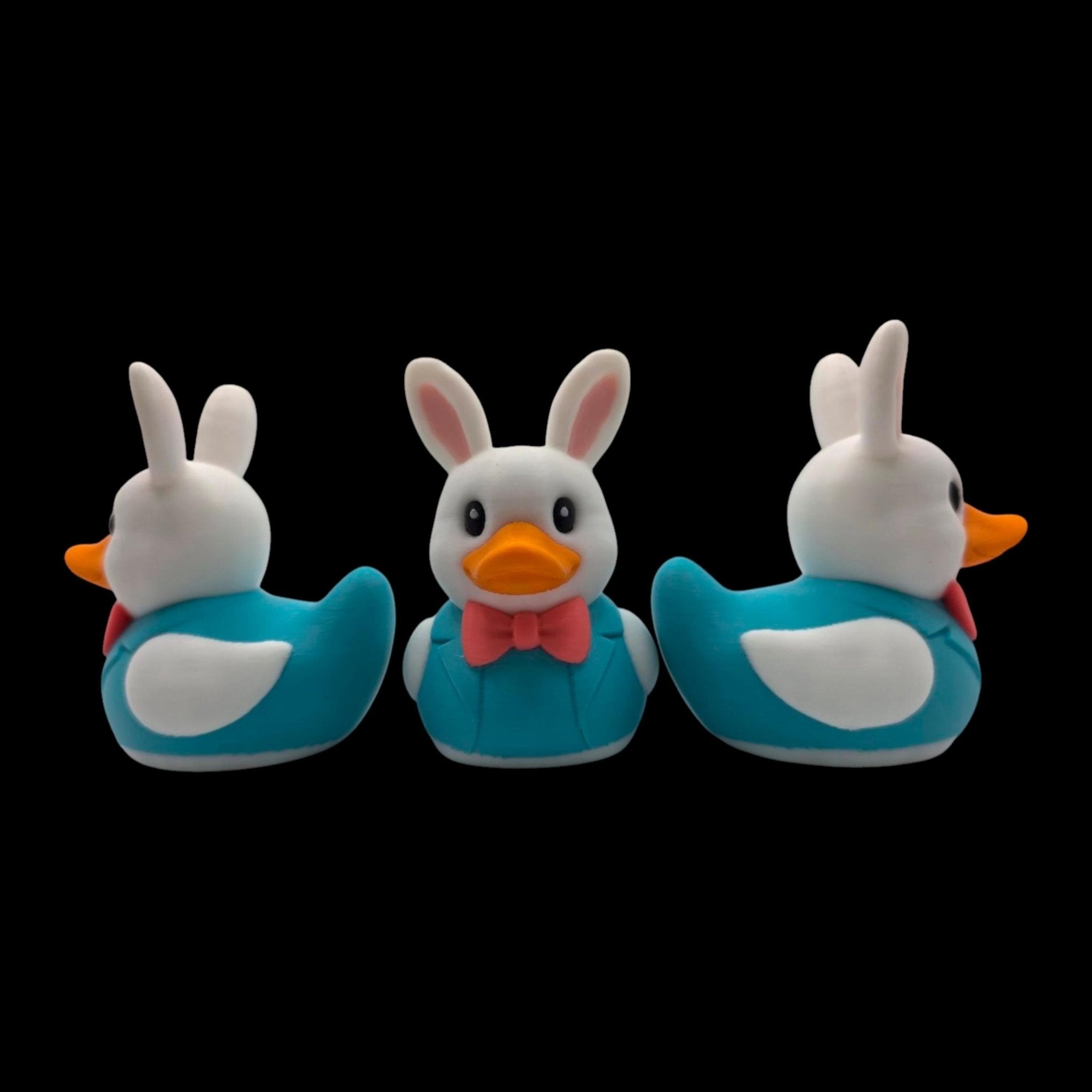 Easter Bunny Duck Dashboard Decoration Desk Accessory Car Figurine Teal Character Whimsical - JM Designs
