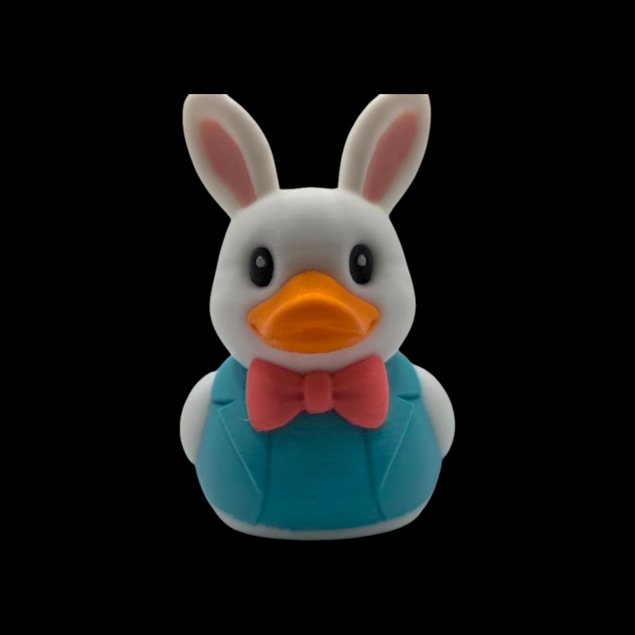 Easter Bunny Duck Dashboard Decoration Desk Accessory Car Figurine Teal Character Whimsical - JM Designs