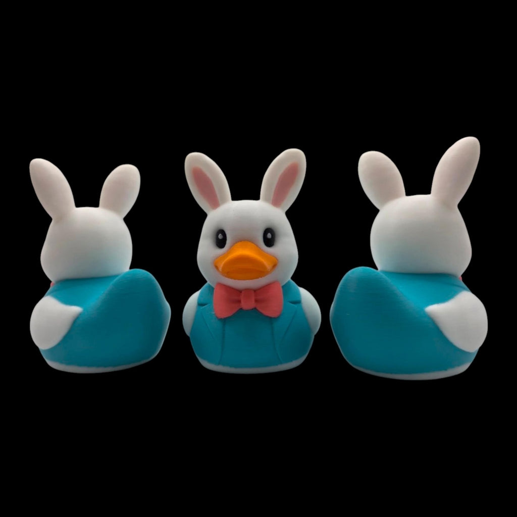 Easter Bunny Duck Dashboard Decoration Desk Accessory Car Figurine Teal Character Whimsical - JM Designs