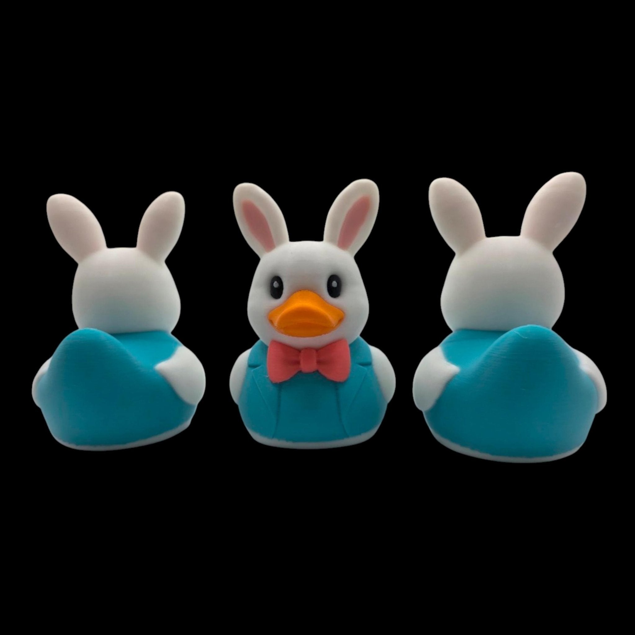 Easter Bunny Duck Dashboard Decoration Desk Accessory Car Figurine Teal Character Whimsical - JM Designs