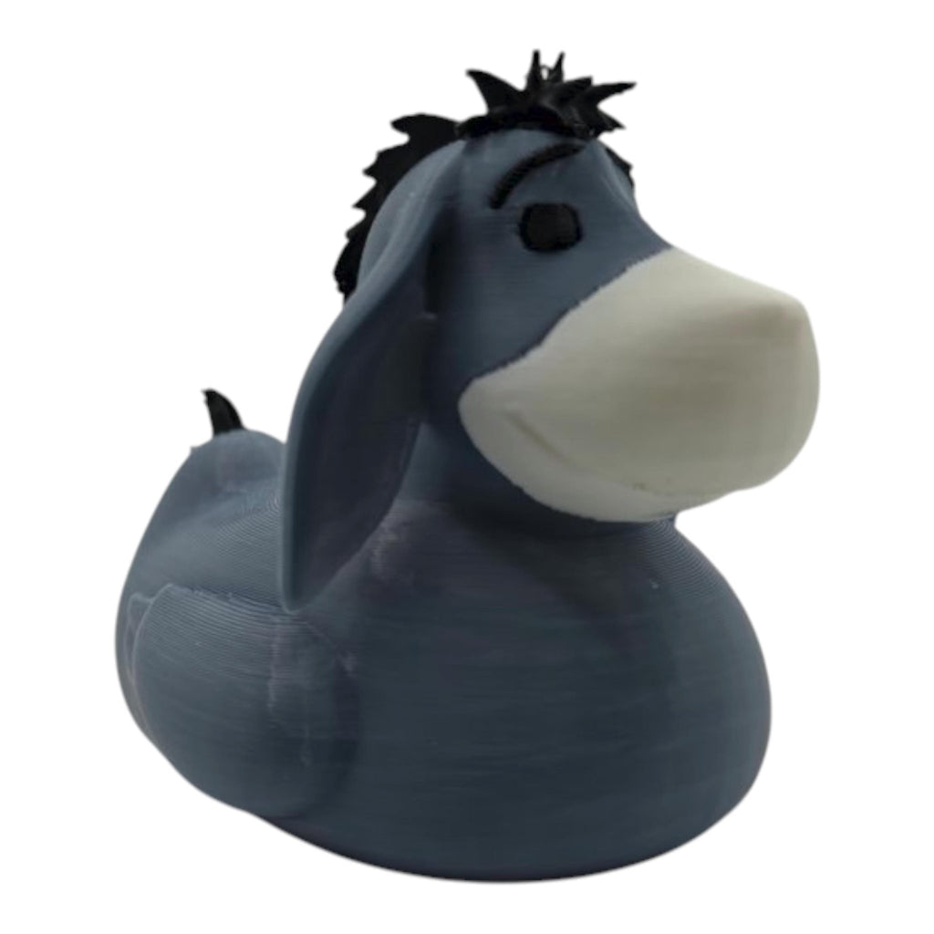 Eeyore Inspired Duck Gray & Black Funny Jeep Ducking Quirky Collectible Figurine Gag Gift Car - JM Designs