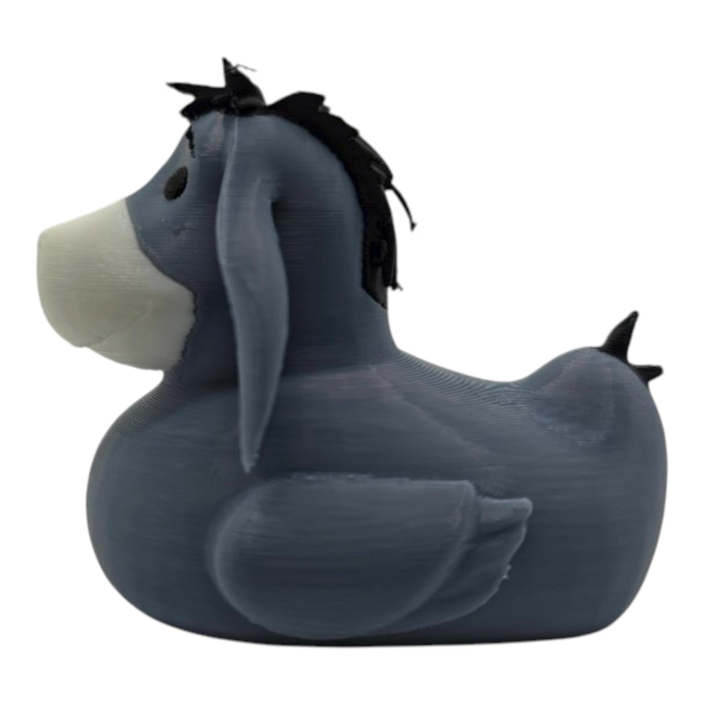 Eeyore Inspired Duck Gray & Black Funny Jeep Ducking Quirky Collectible Figurine Gag Gift Car - JM Designs