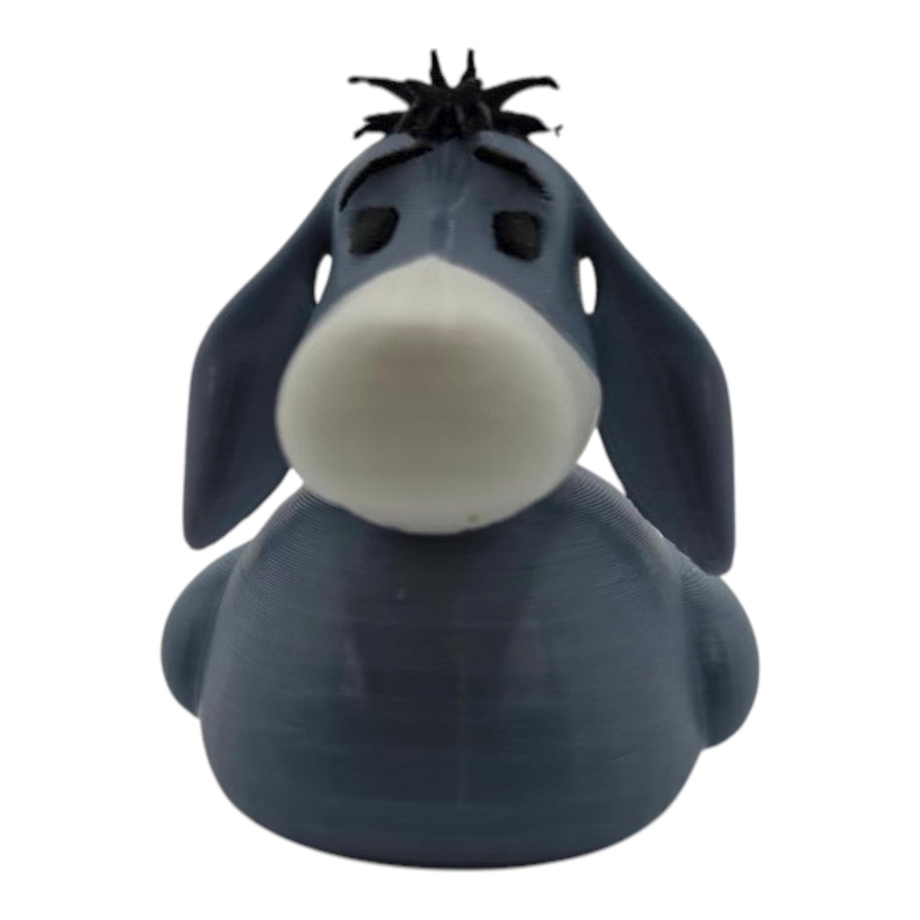 Eeyore Inspired Duck Gray & Black Funny Jeep Ducking Quirky Collectible Figurine Gag Gift Car - JM Designs