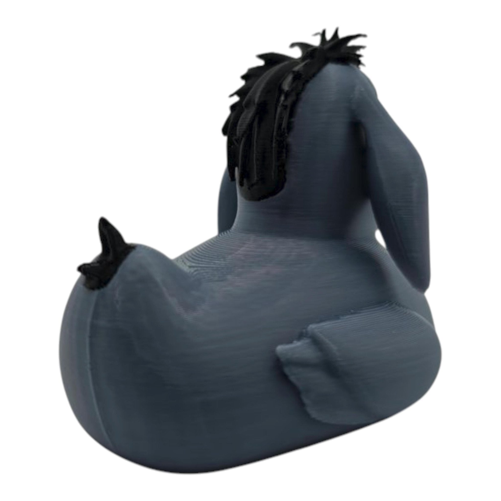 Eeyore Inspired Duck Gray & Black Funny Jeep Ducking Quirky Collectible Figurine Gag Gift Car - JM Designs