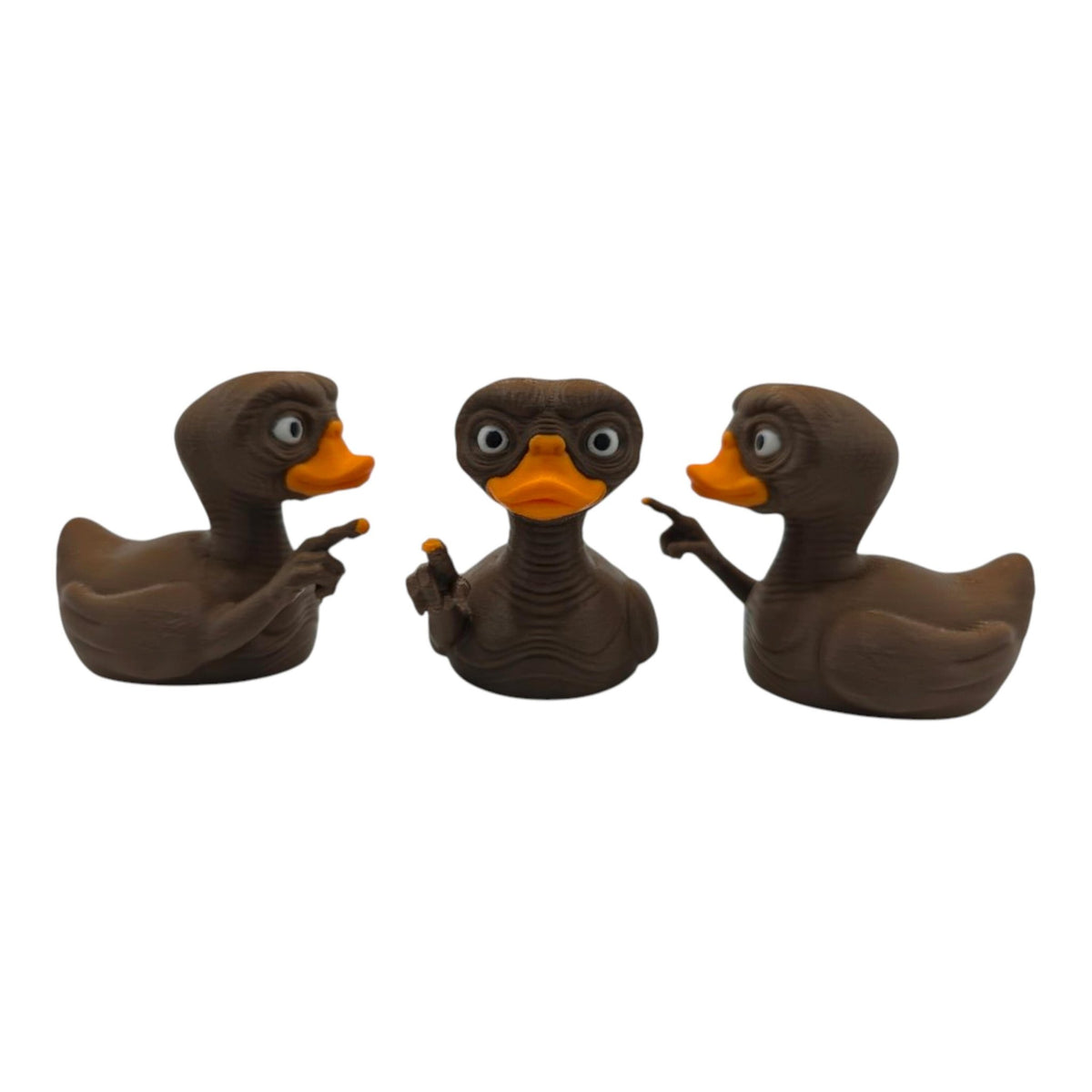 E.T. Extra Terrestrial Inspired Duck Movie Fan Alien Figure Collectible Display Shelf Piece Dashboard Ornament