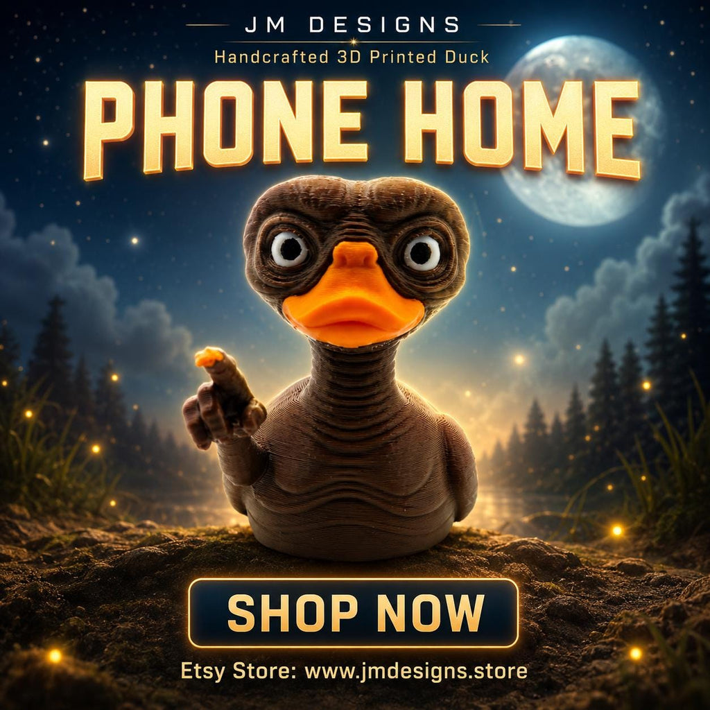 Et Inspired Duck Figure Shelf Piece Jeep Dashboard Ornament Car Accessory Extraterrestrial Phone Home - JM Designs