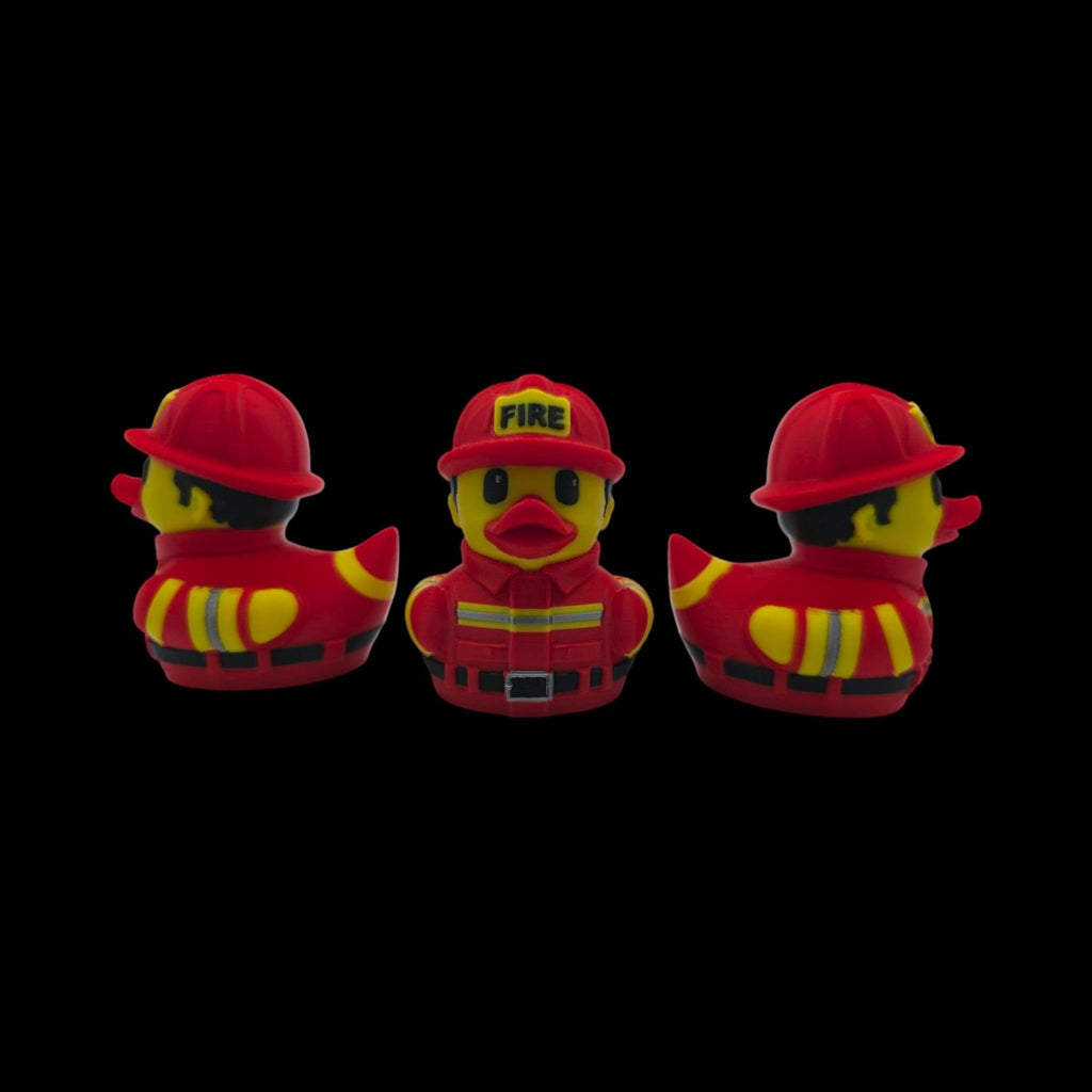 Fire Fighter Duck Dashboard Decoration Cruise Ship Hiding Game Party Favor Fireman Desk Collectible - JM Designs