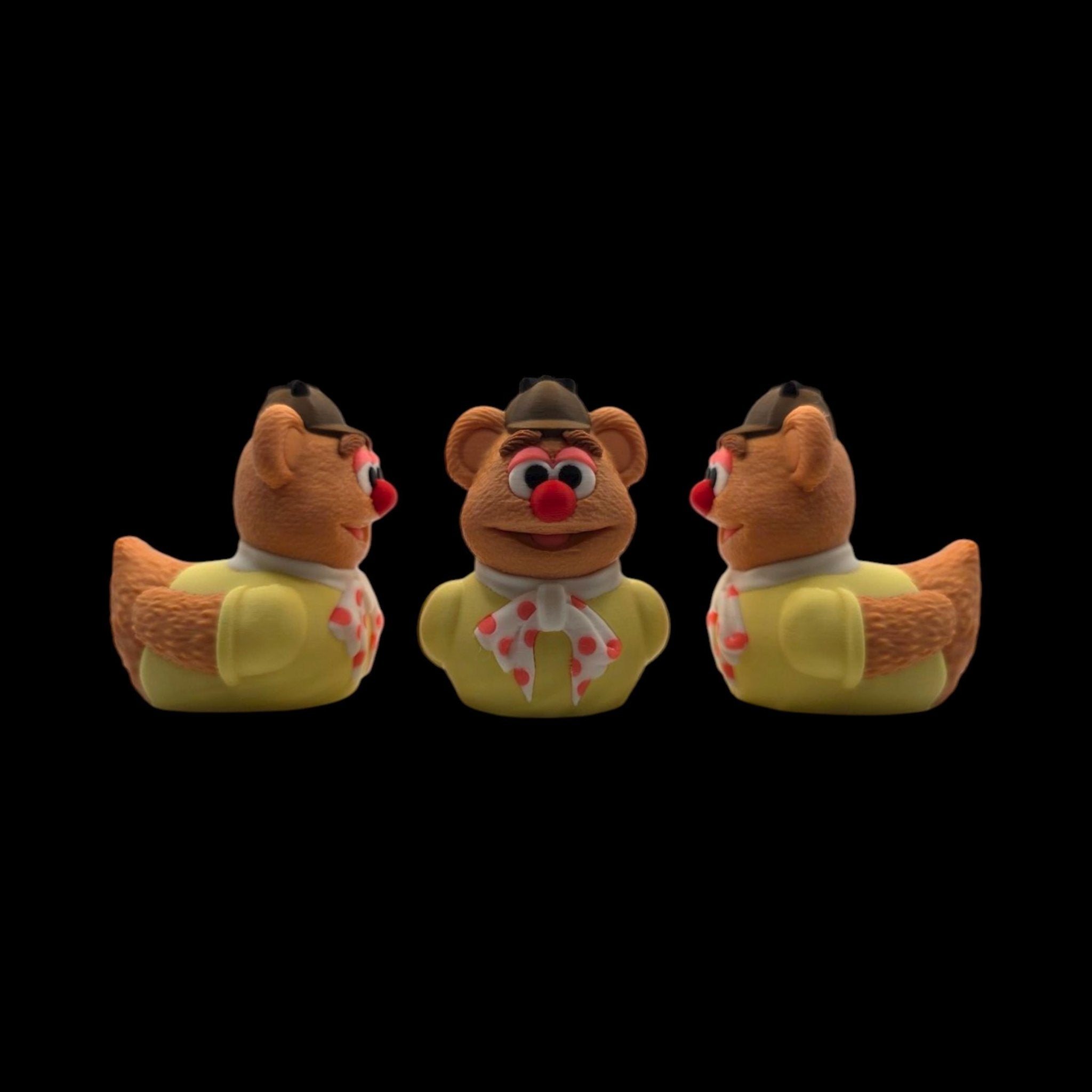 Fozzie Bear Duck Figurine Collectible Cartoon Character Display Decoration Desk Accessory Miniature Statue Novelty Gift Muppet Mashup Comedy - JM Designs