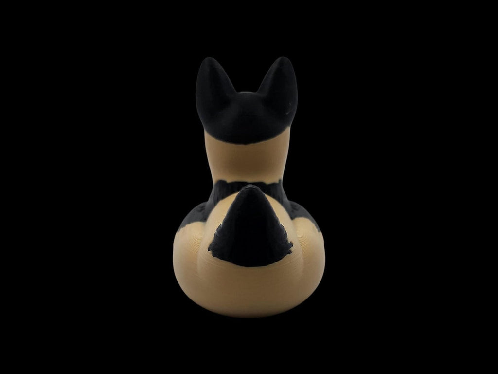 German Shepherd Duck 3D Printed Figure, Desk Ornament for Dog Lovers - JM Designs