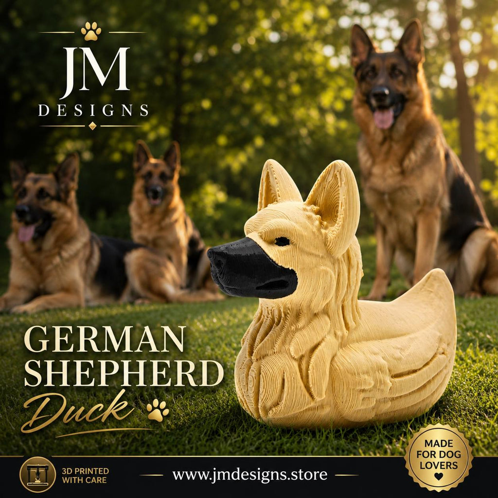 German Shepherd Duck Black & Brown Jeep Ducking Cruise Line Dog Lovers - JM Designs