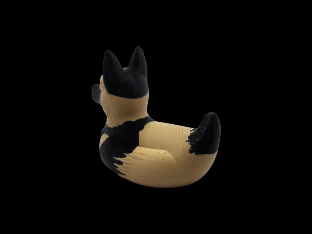 German Shepherd Duck Figurine, 3D Printed Collectible for Dog Lovers - JM Designs