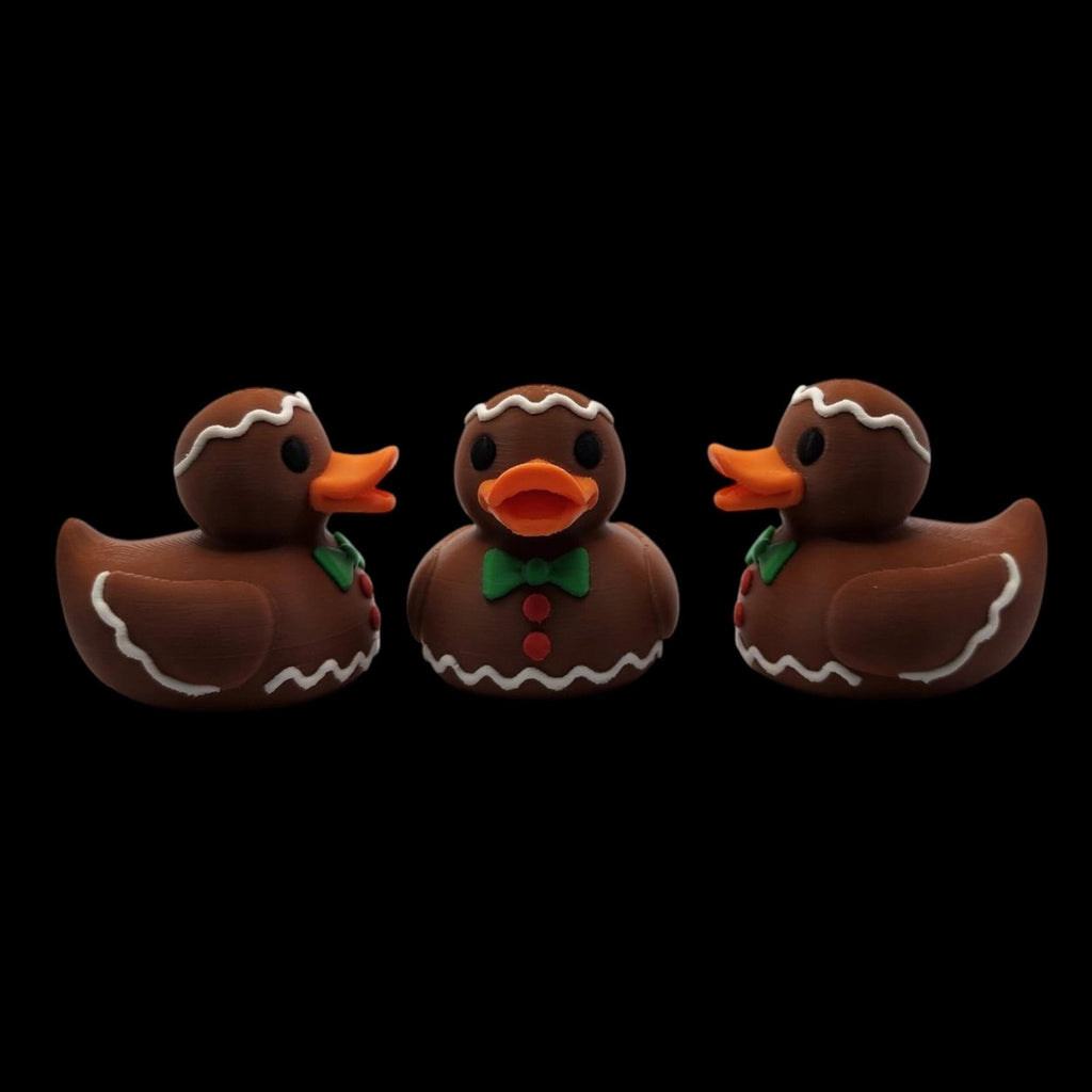 Gingerbread Duck Bath Toy, 3D Printed Holiday Decoration for Fun - JM Designs