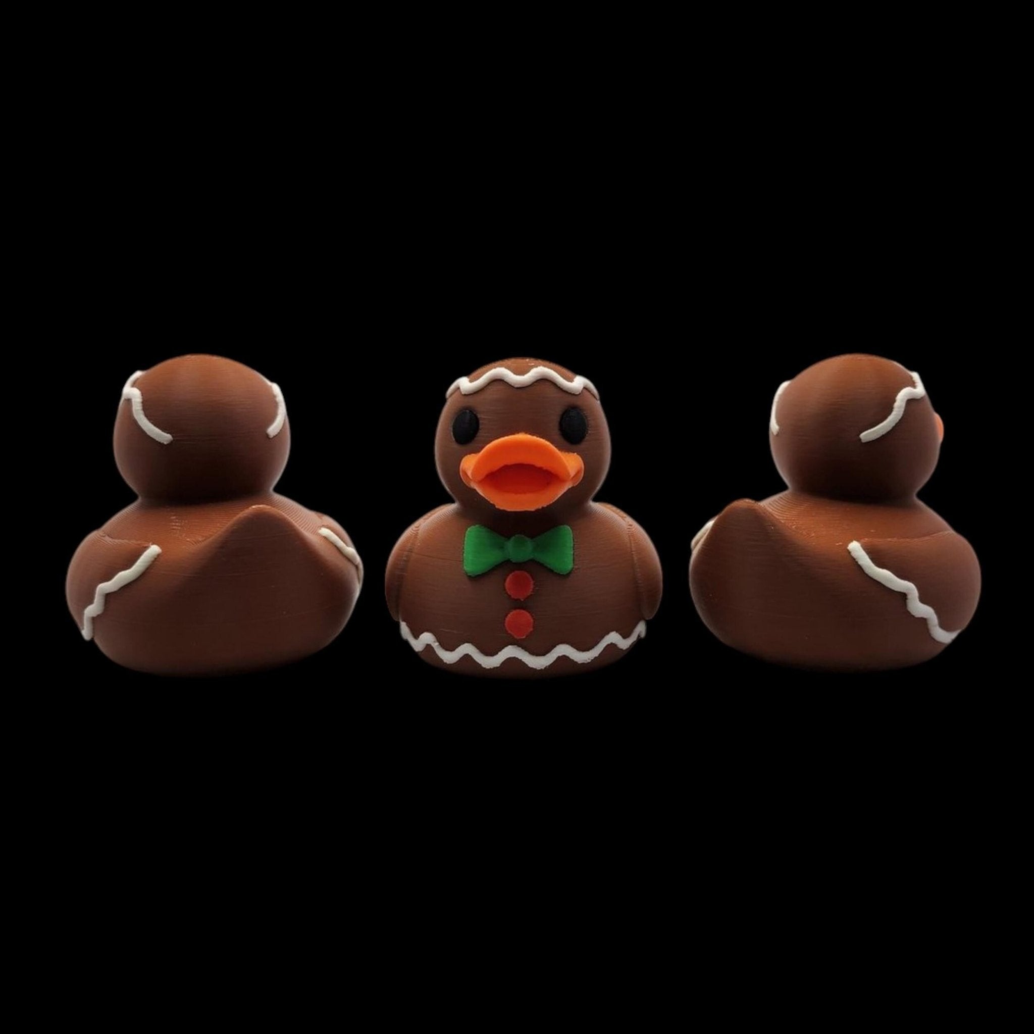 Gingerbread Duck Bath Toy, 3D Printed Holiday Decoration for Fun - JM Designs
