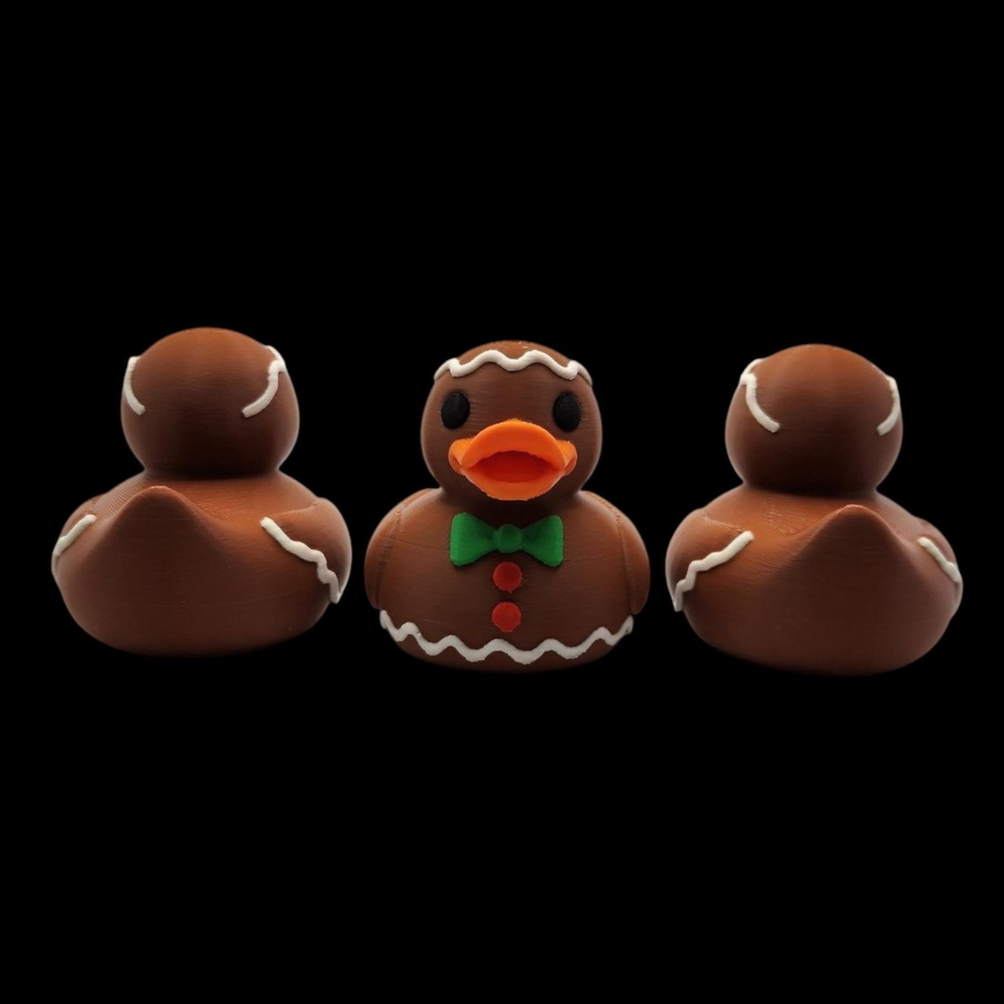 Gingerbread Duck Bath Toy, 3D Printed Holiday Decoration for Fun - JM Designs