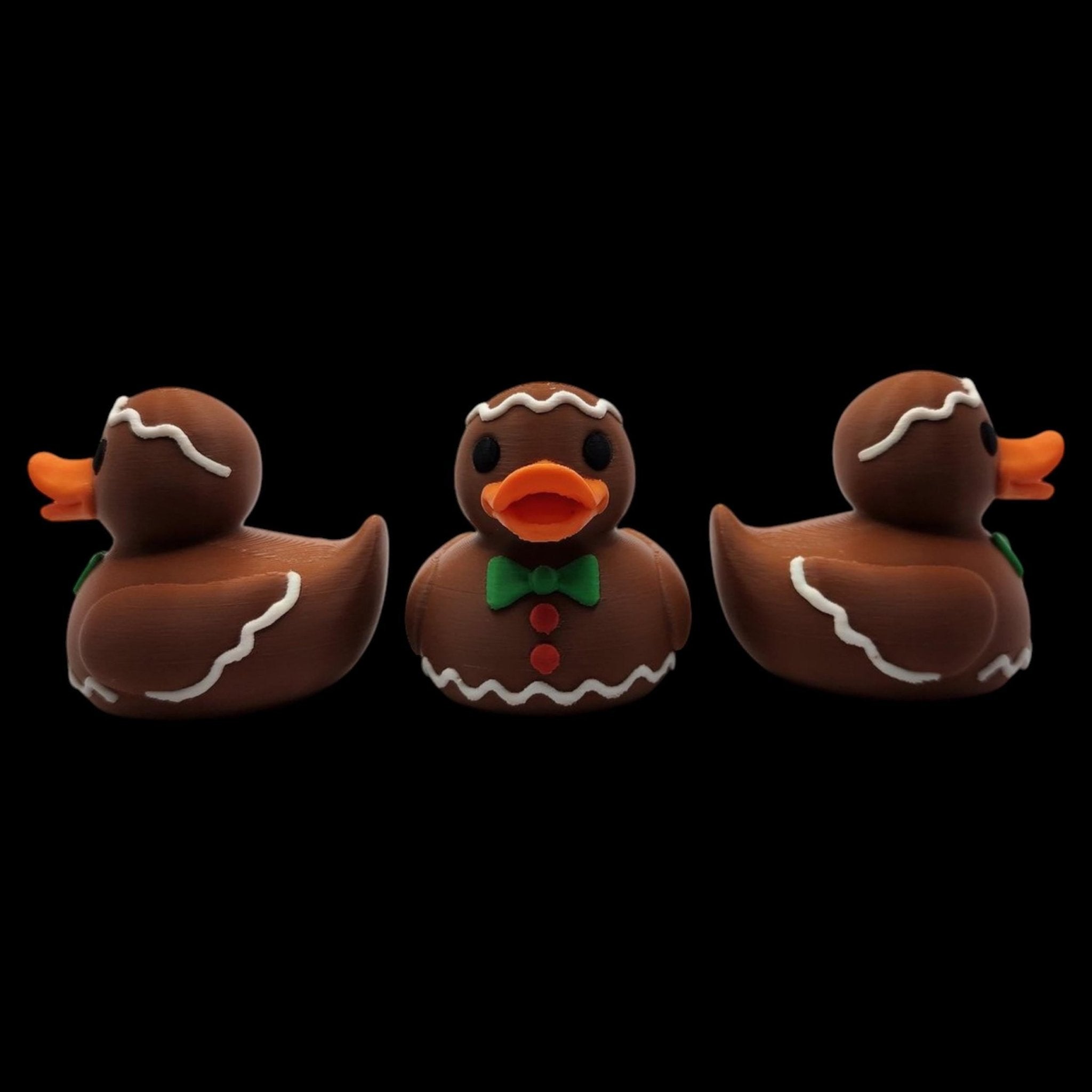 Gingerbread Duck Bath Toy, 3D Printed Holiday Decoration for Fun - JM Designs