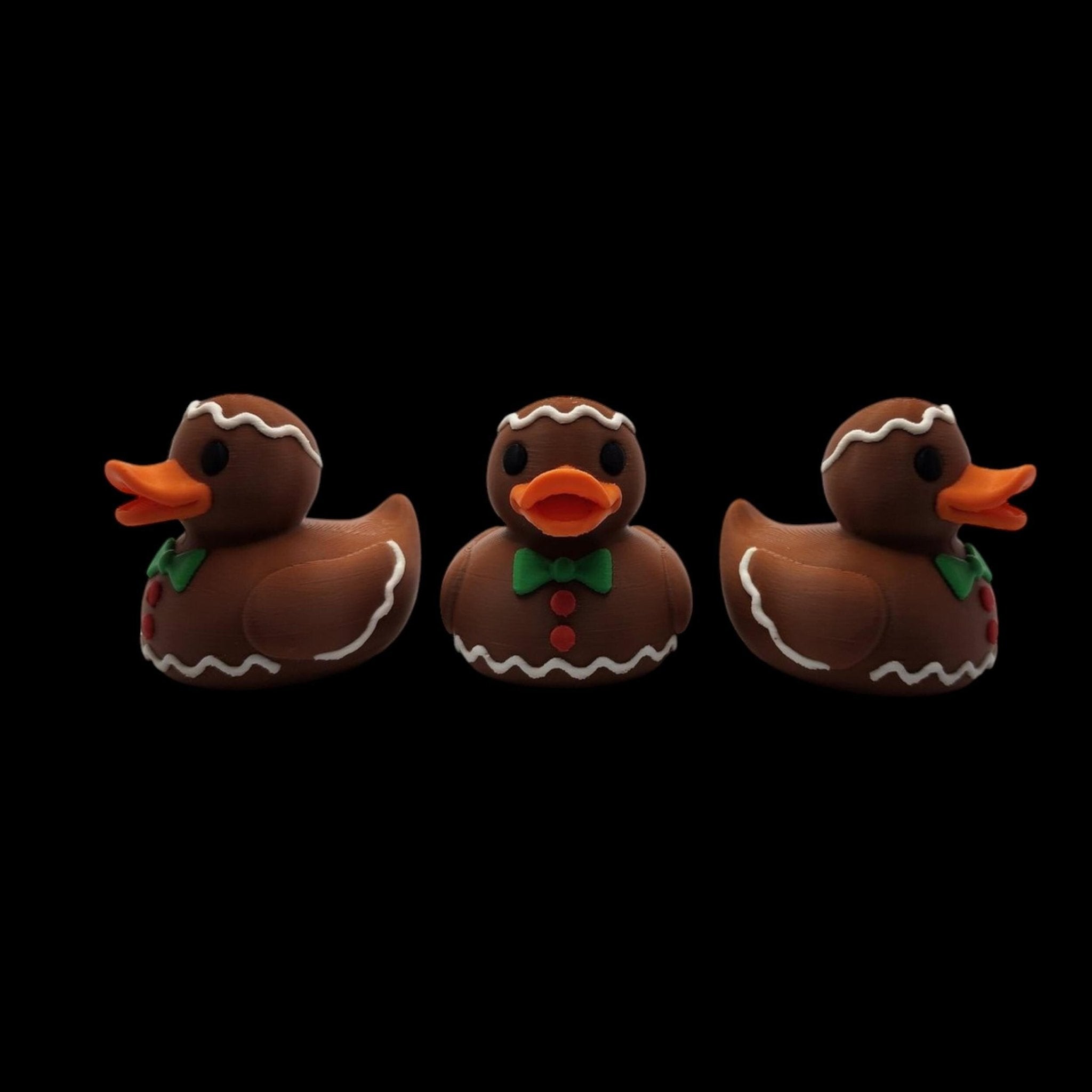 Gingerbread Duck Bath Toy, 3D Printed Holiday Decoration for Fun - JM Designs