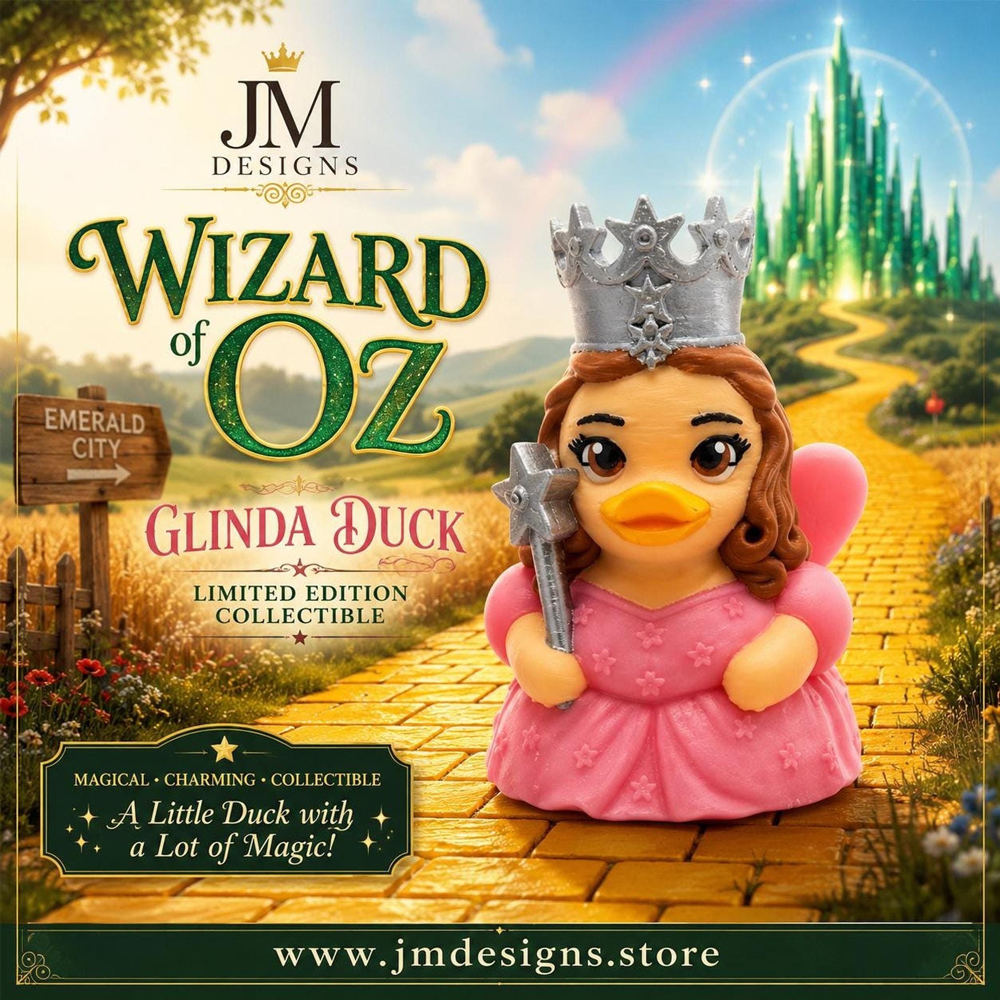 Glinda Duck Figurine, 3D Printed Oz Character Display Item - JM Designs