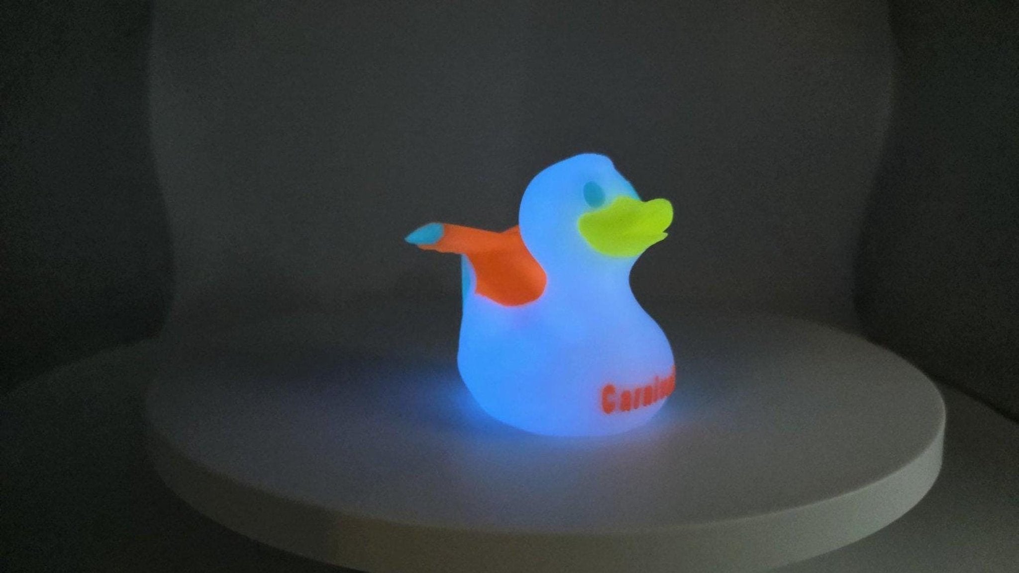 Glow In The Dark Cruise Ship Duck, 3D Printed Carnival Toy - JM Designs