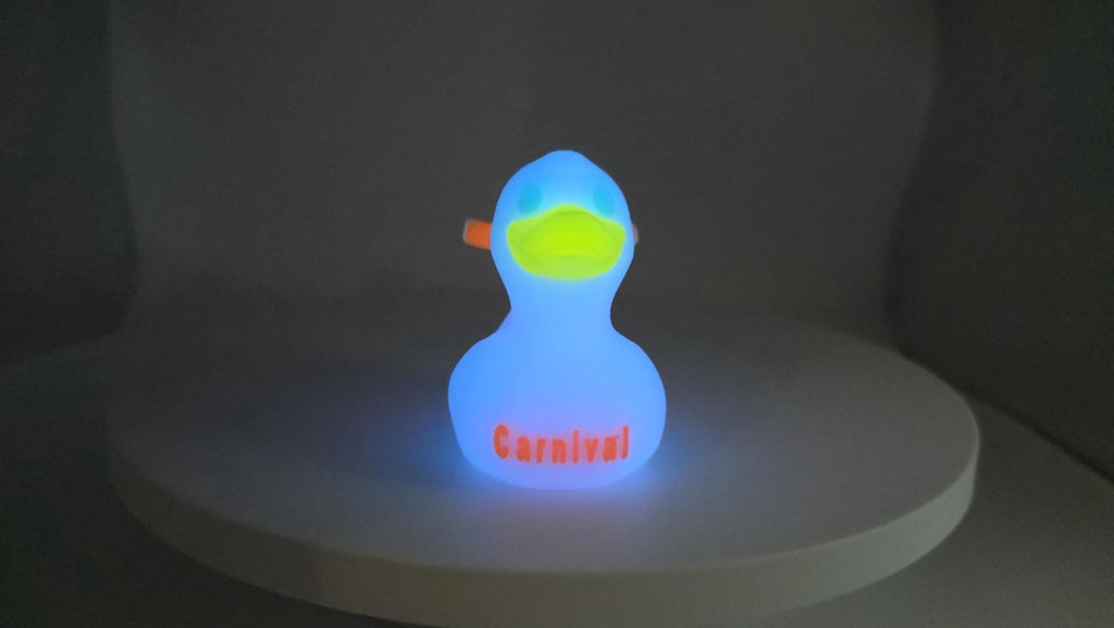 Glow In The Dark Cruise Ship Duck, 3D Printed Carnival Toy - JM Designs